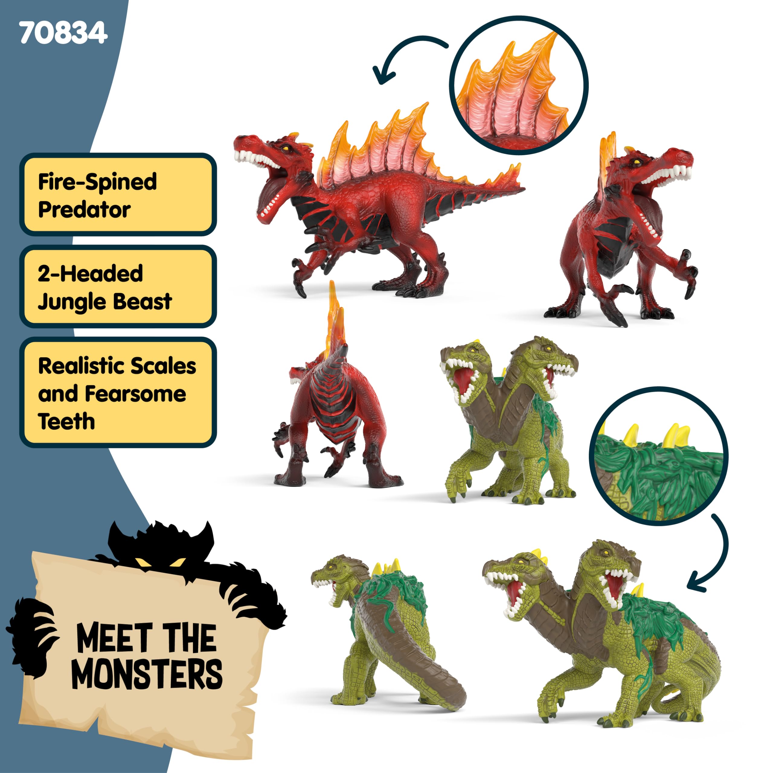 Schleich Eldrador Creatures - 2PC Lava vs Jungle World Playset | Model 70834 | Ages 3+ 3