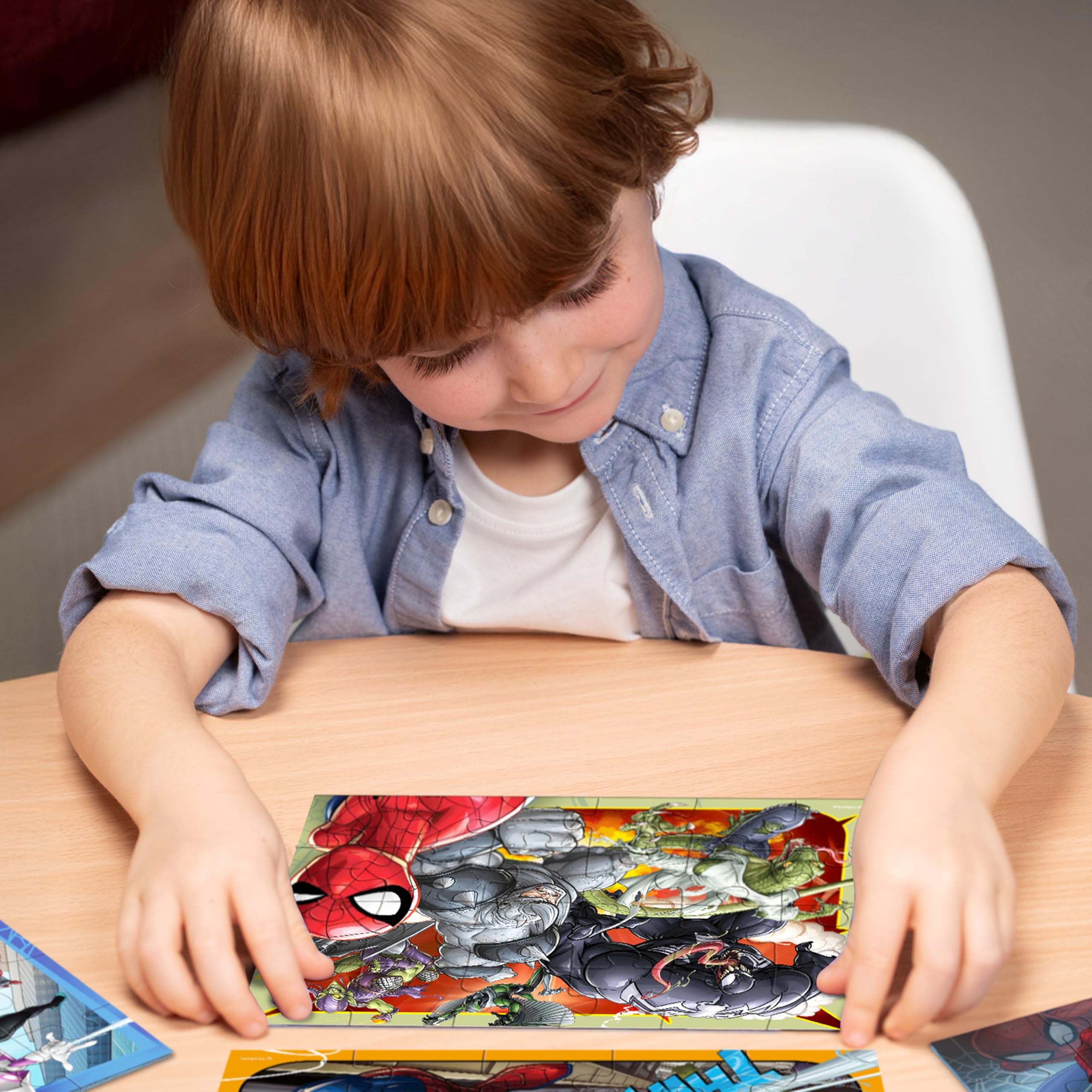 Ravensburger Marvel Spiderman 4 in Box Jigsaw Puzzles | 12, 16, 20, 24 Pieces | Ages 3+ 7