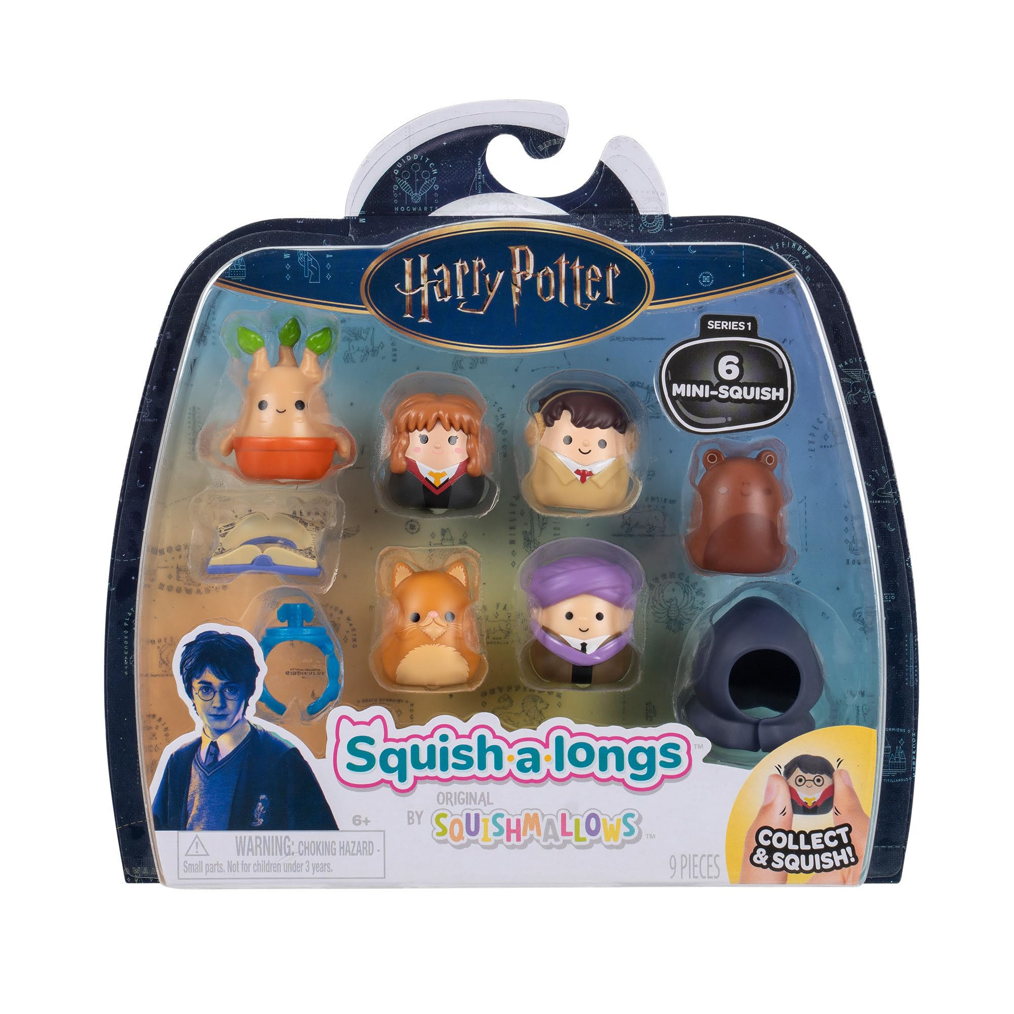 Squish-a-longs Harry Potter Mini-Squish 6-Pack with Accessories - Ages 6+ 8