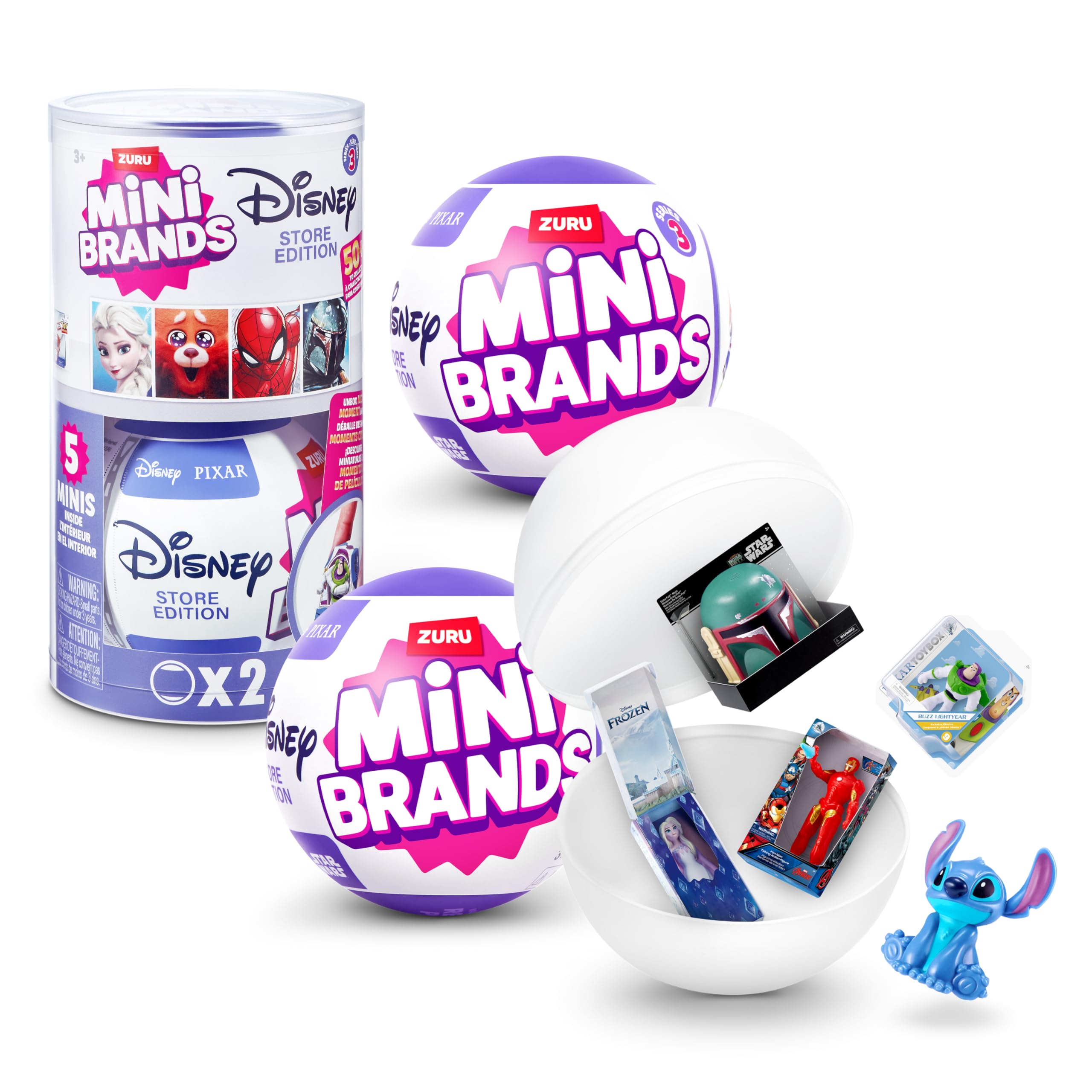 Mini Brands Series 3 - Disney Themed Mystery Miniature Figures (2 Capsules)