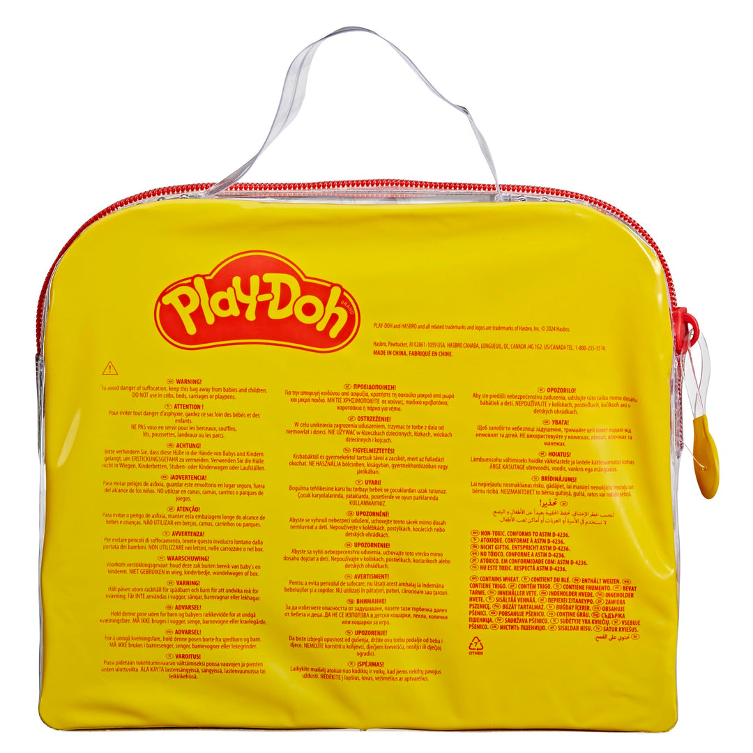 Play-Doh Starter Set - 9 Tools, 4 Colors, Reusable Travel Bag for Kids 3+