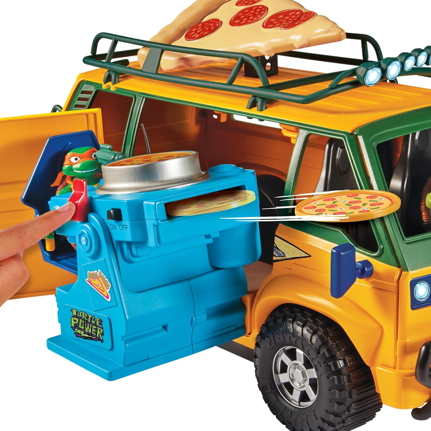 Teenage Mutant Ninja Turtles Pizza Fire Delivery Van - Action Playset for Kids 4+ 3