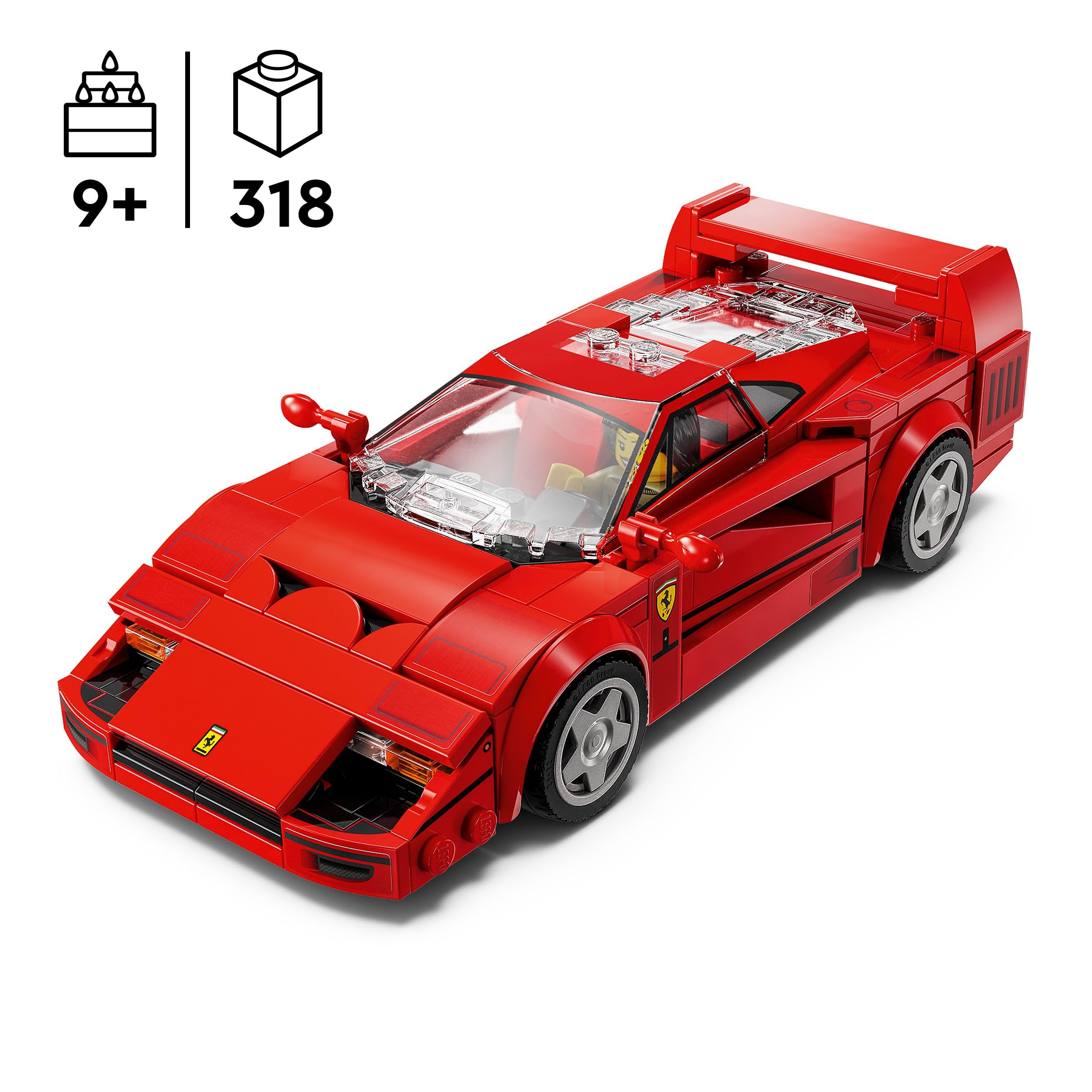 LEGO Speed Champions Ferrari F40 Supercar Building Set - Ages 9+