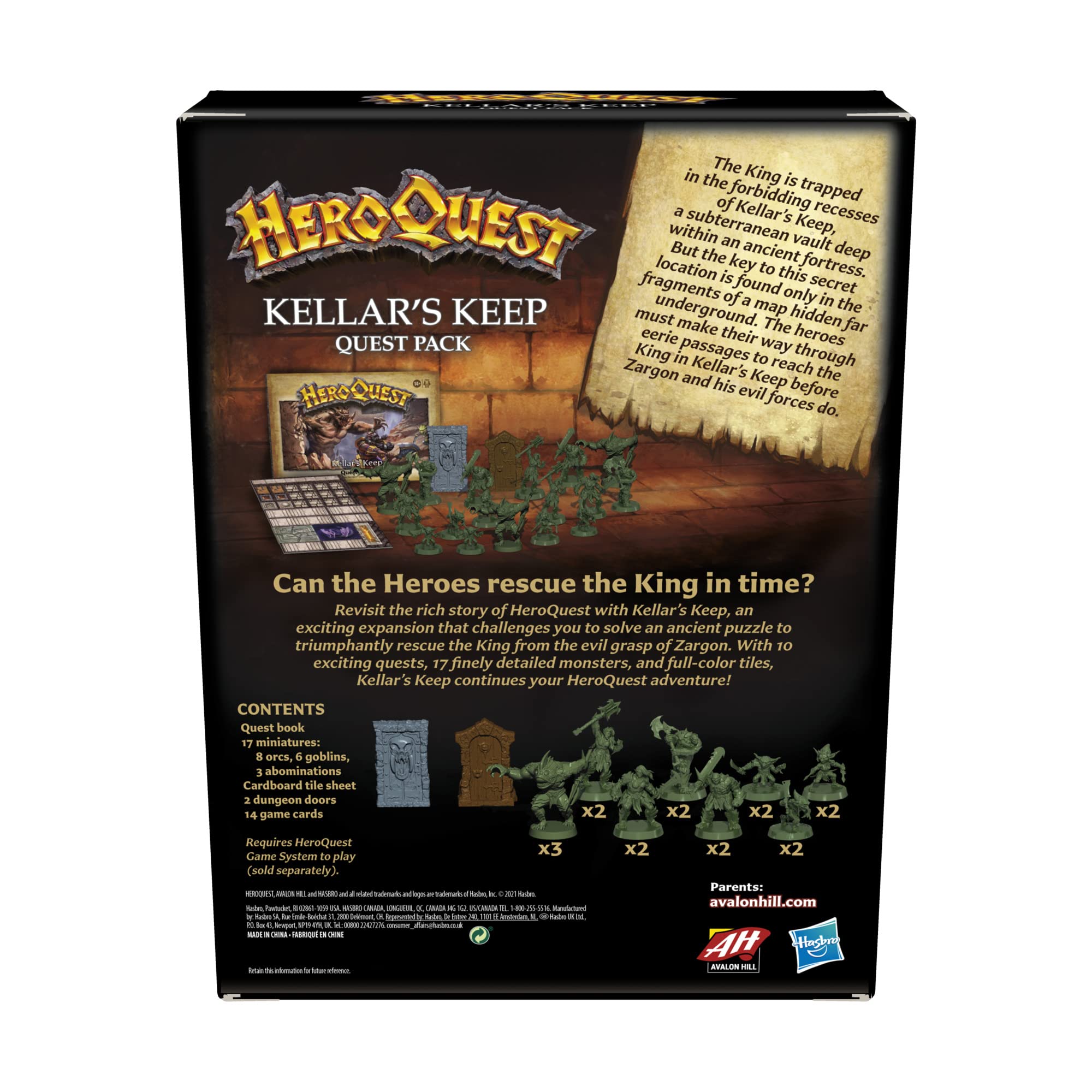 Avalon Hill HeroQuest Kellar's Keep Expansion 5