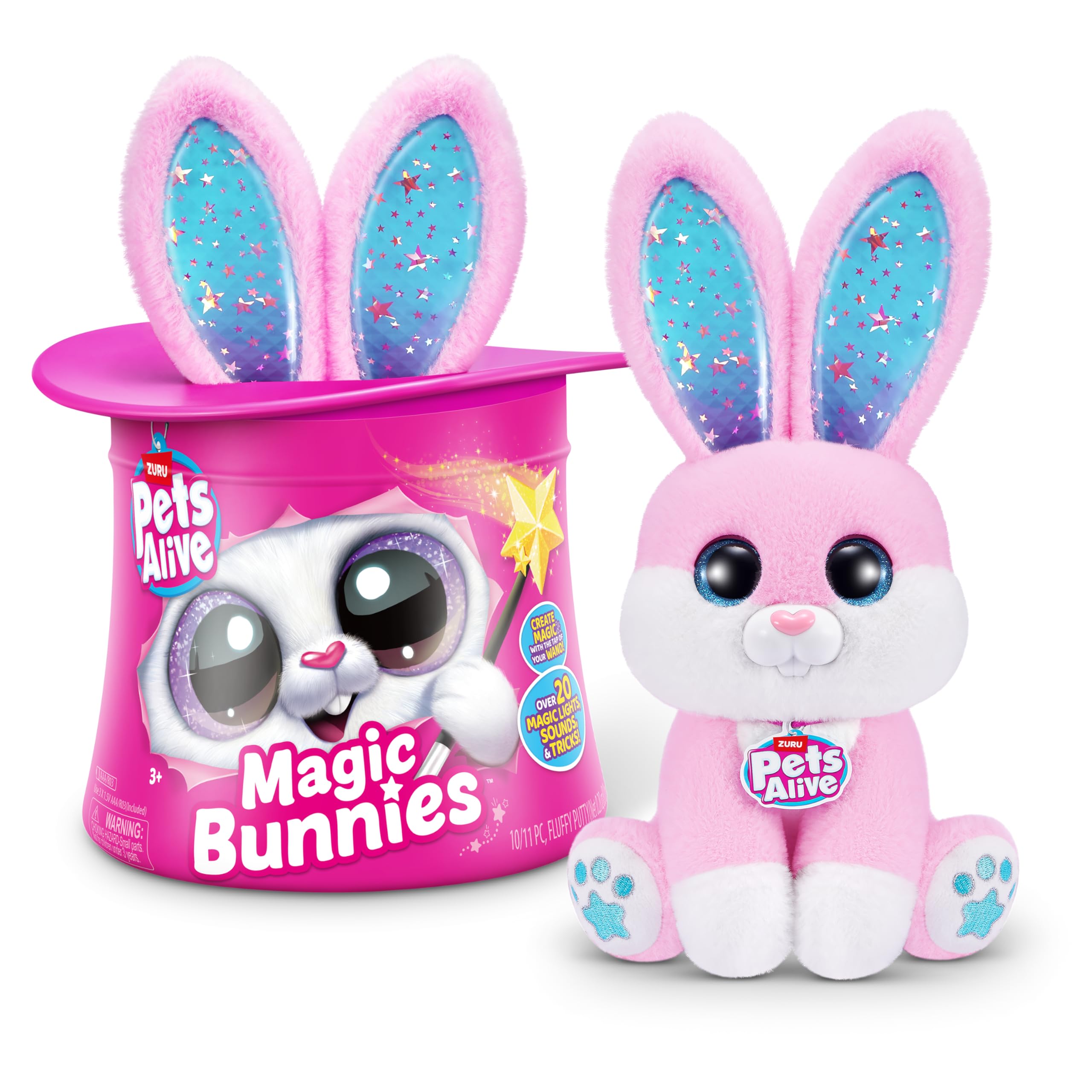 Pets Alive Magic Bunnies Pink Bunny (Candy) by ZURU - Electronic Plush with Lights, Sounds & Mini Bunnies 4