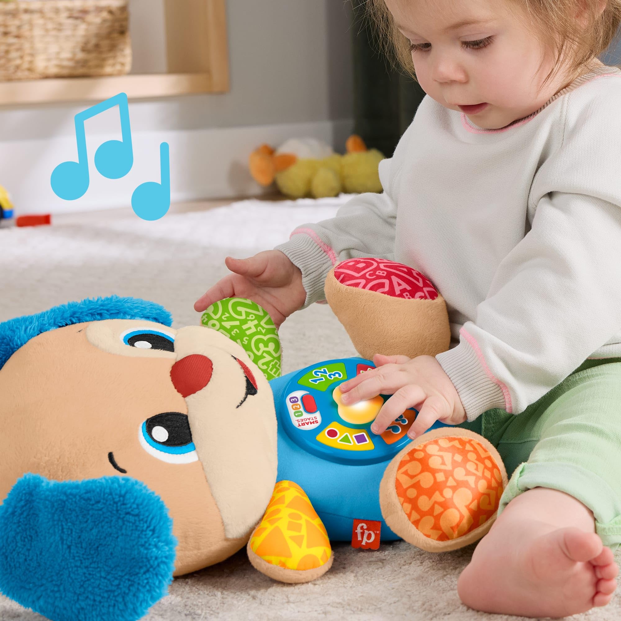 Fisher-Price Laugh &amp; Learn Smart Stages Puppy – Musikalisches Plüsch-Lernspielzeug für Babys ab 6 Monaten 4