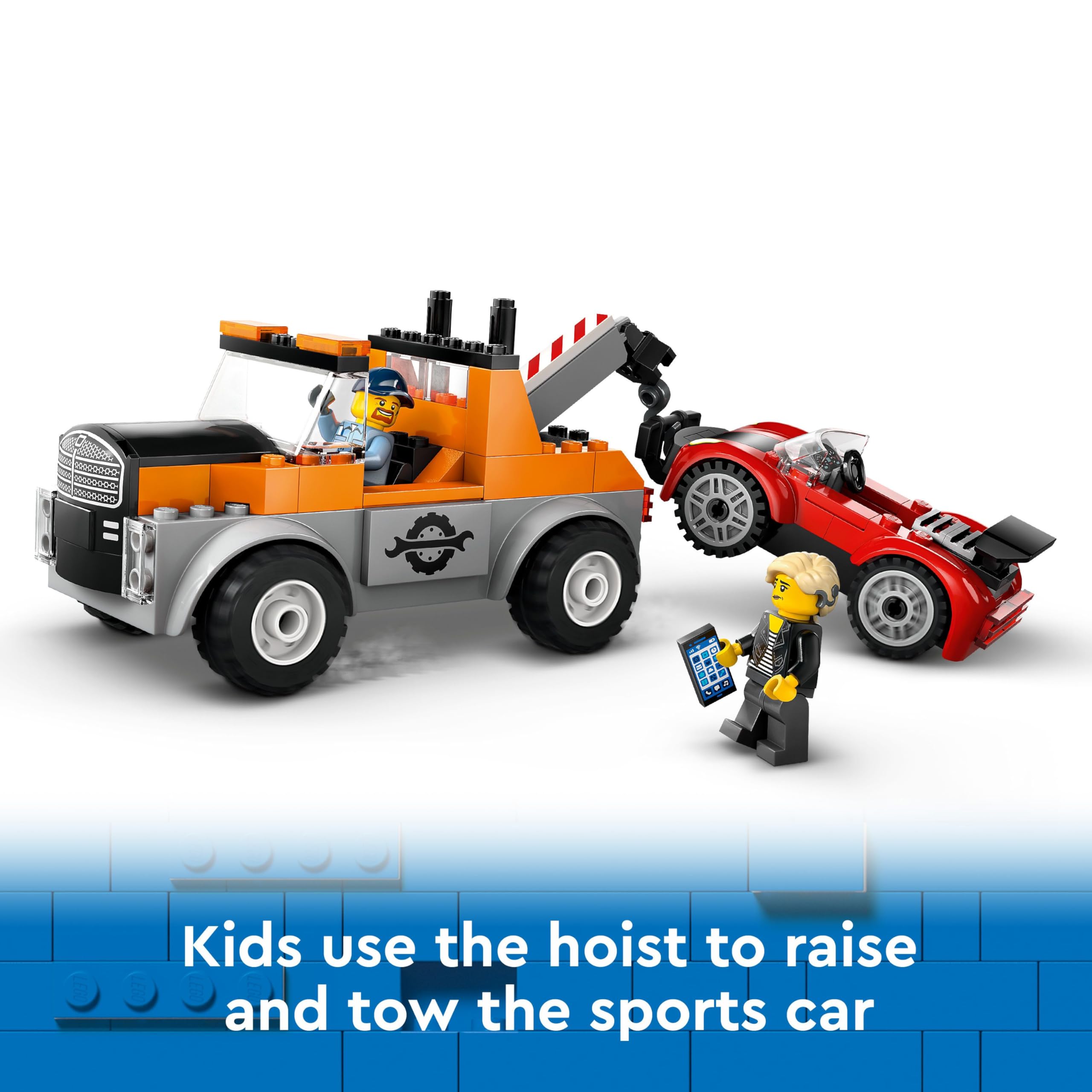 LEGO City Tow Truck and Sports Car Repair Vehicle Toy Set - Building Playset for Ages 4+ 10