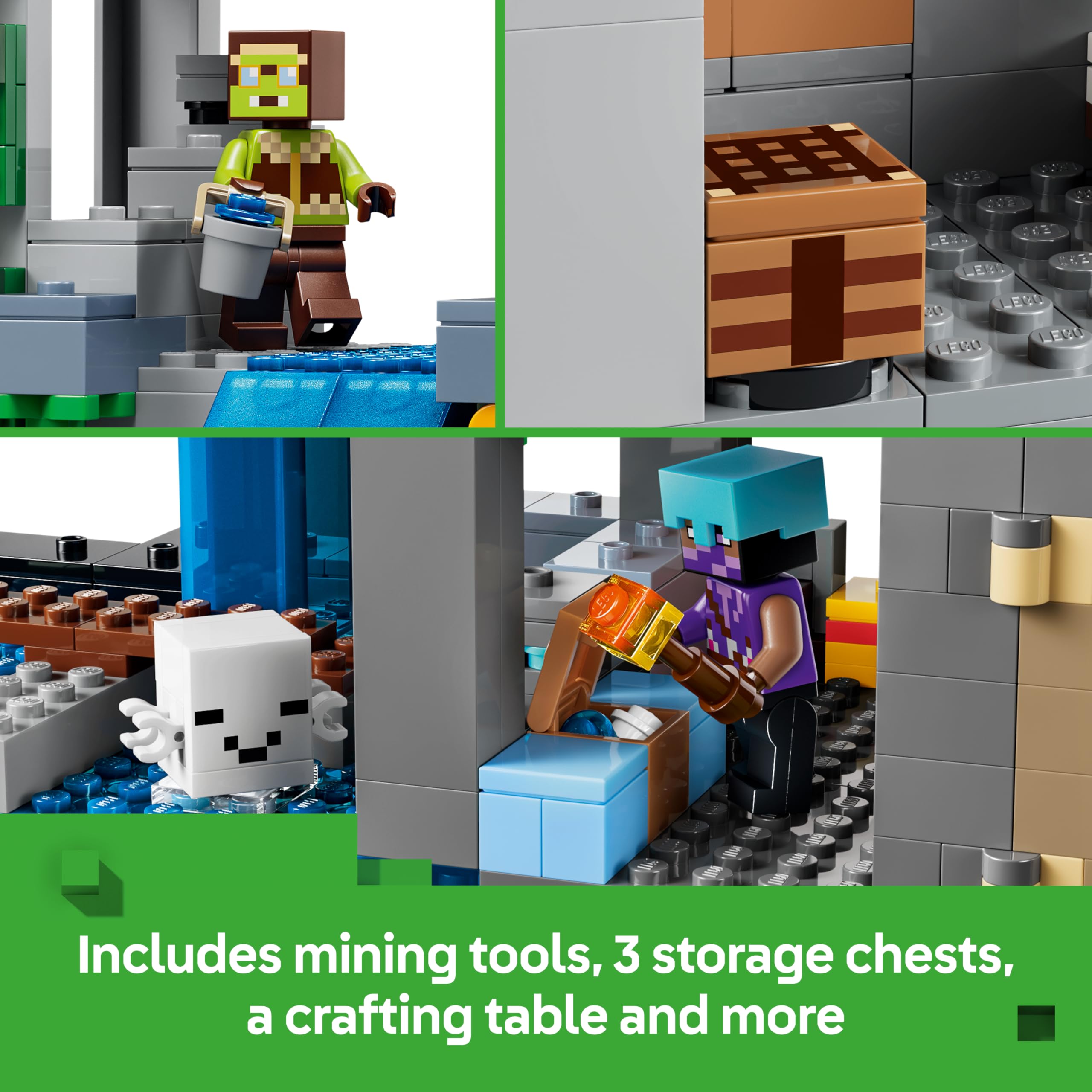 LEGO Minecraft Ghast Station Building Set - 8 Figures, Includes 2 Skeletons & 4 Ghasts, Ages 9+ 5
