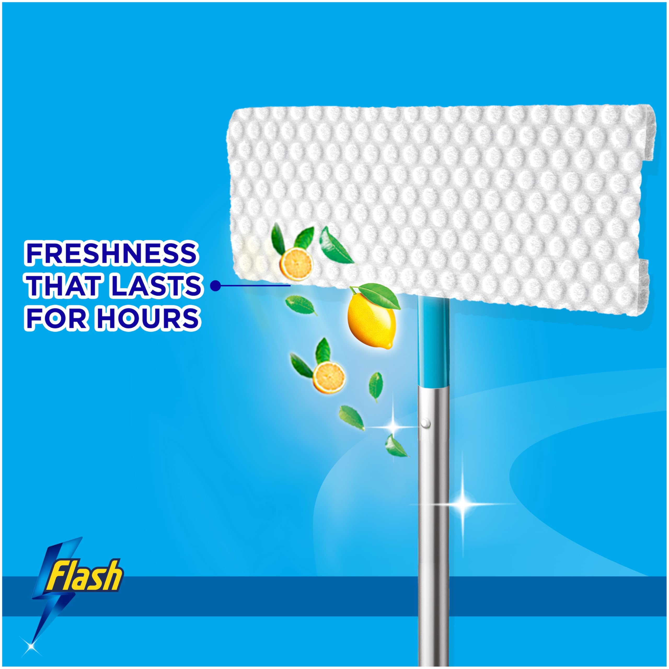 FLASH Speedmop Floor Cleaner Starter Kit with 20 Wet Refills | Dirt-Lifting Fibres | Lemon Scent 6