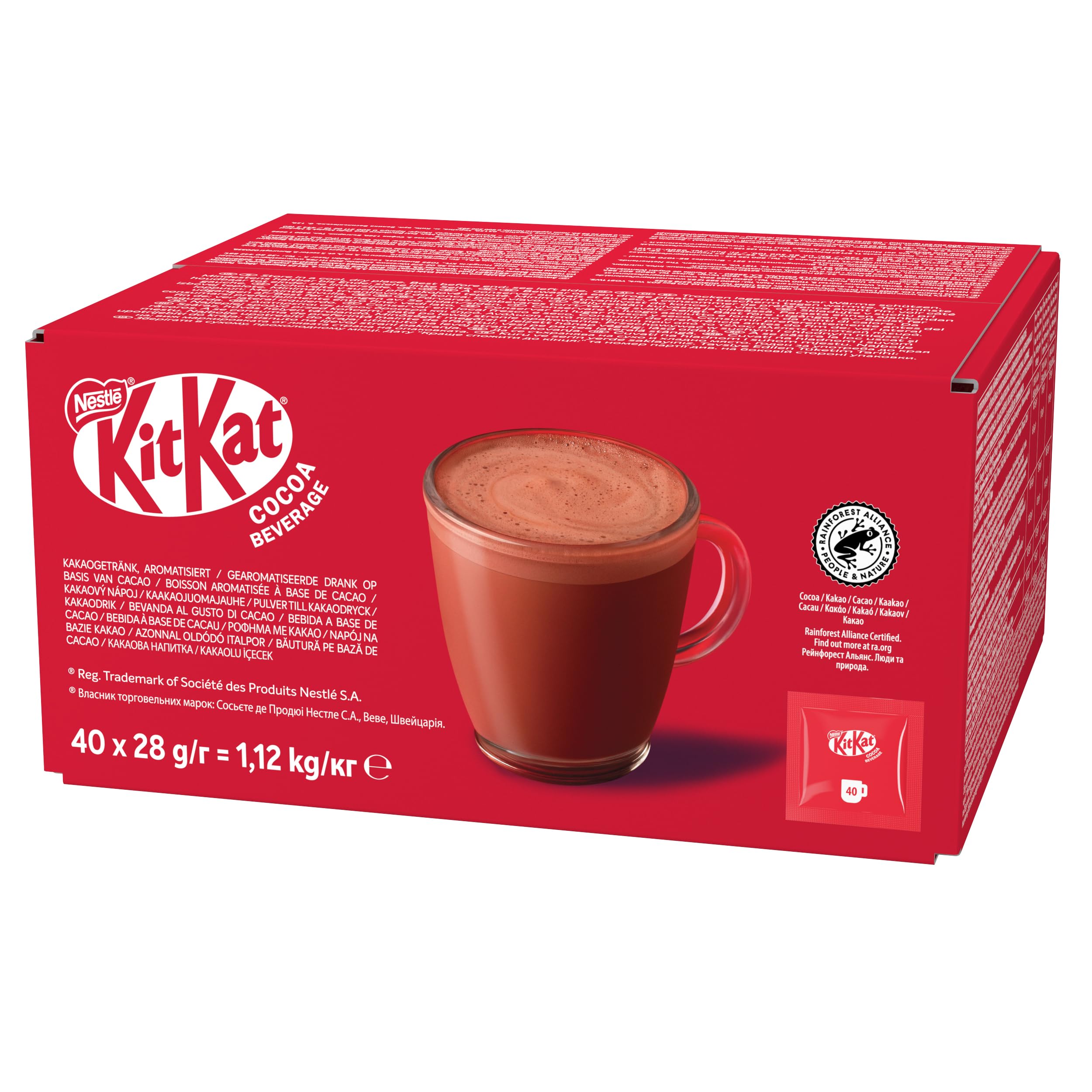 KitKat Instant Hot Chocolate Powder Sachets - 40 Count (28g Each)