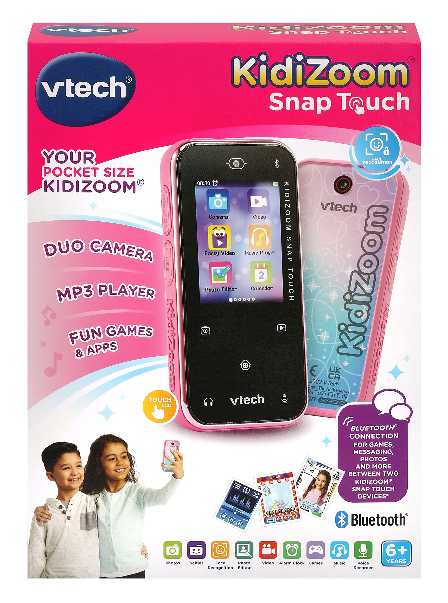 VTech KidiZoom Snap Touch Pink - 5MP Camera Kids Toy with Touchscreen & Games 7