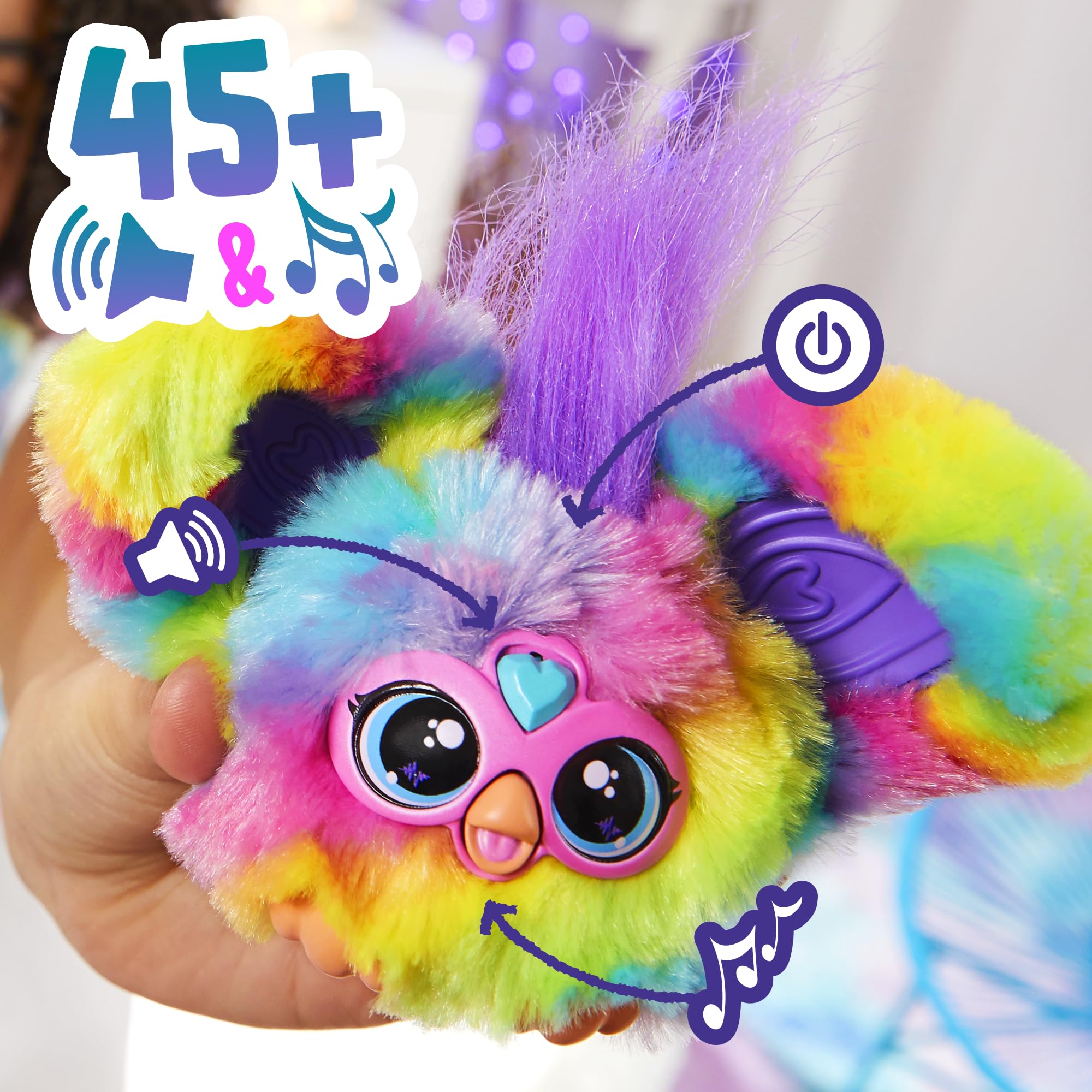 Furby Ray-Vee Furblets Series 1 - Mini Electronic Plush Toy with Sounds, Interactive Talking Collectible for Kids 4