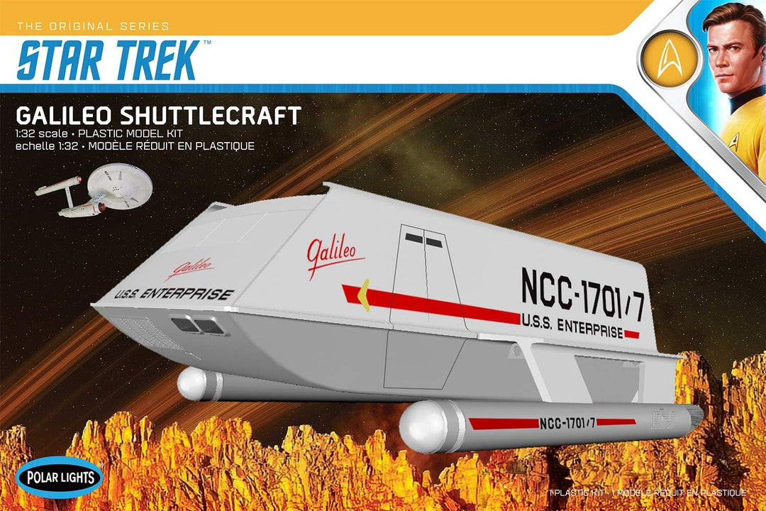 Polar Lights POL909 Star Trek TOS Galileo Shuttle Model Kit - Advanced Skill Level, Ages 14+