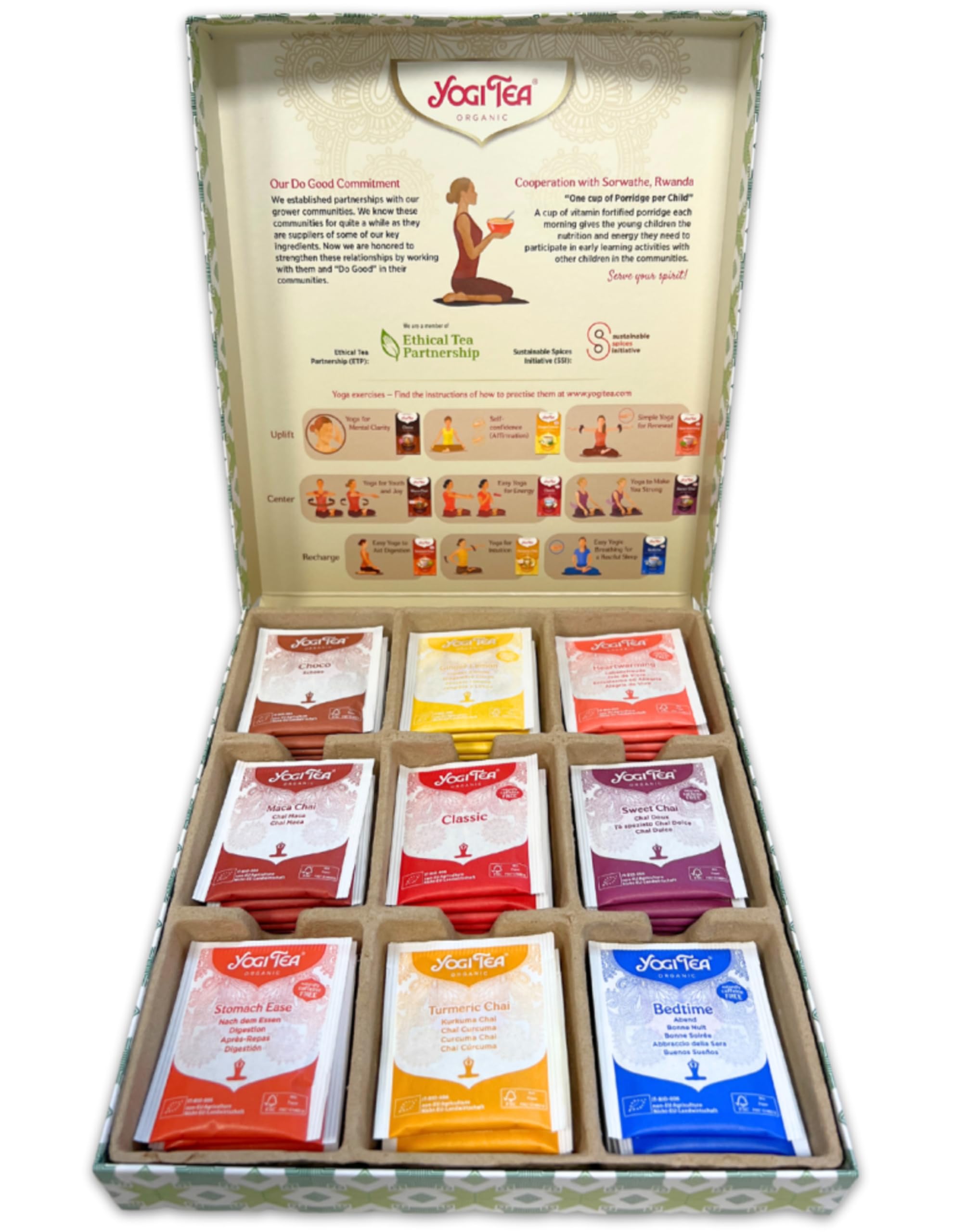 YOGI TEA - Yoga Selection Box Bio-Kräutertee Multipack mit 45 Teebeuteln