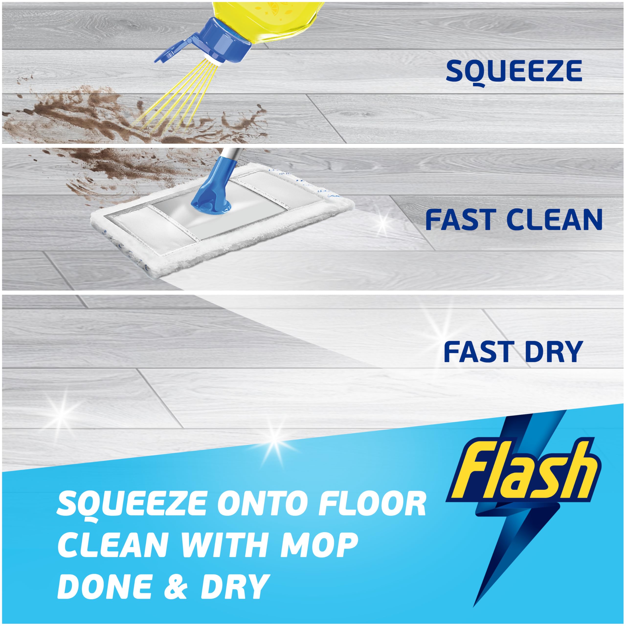 FLASH Direct To Floor Cleaner - Midsummer Memories Ltd Edition | Fast Dry | 1.6L 3