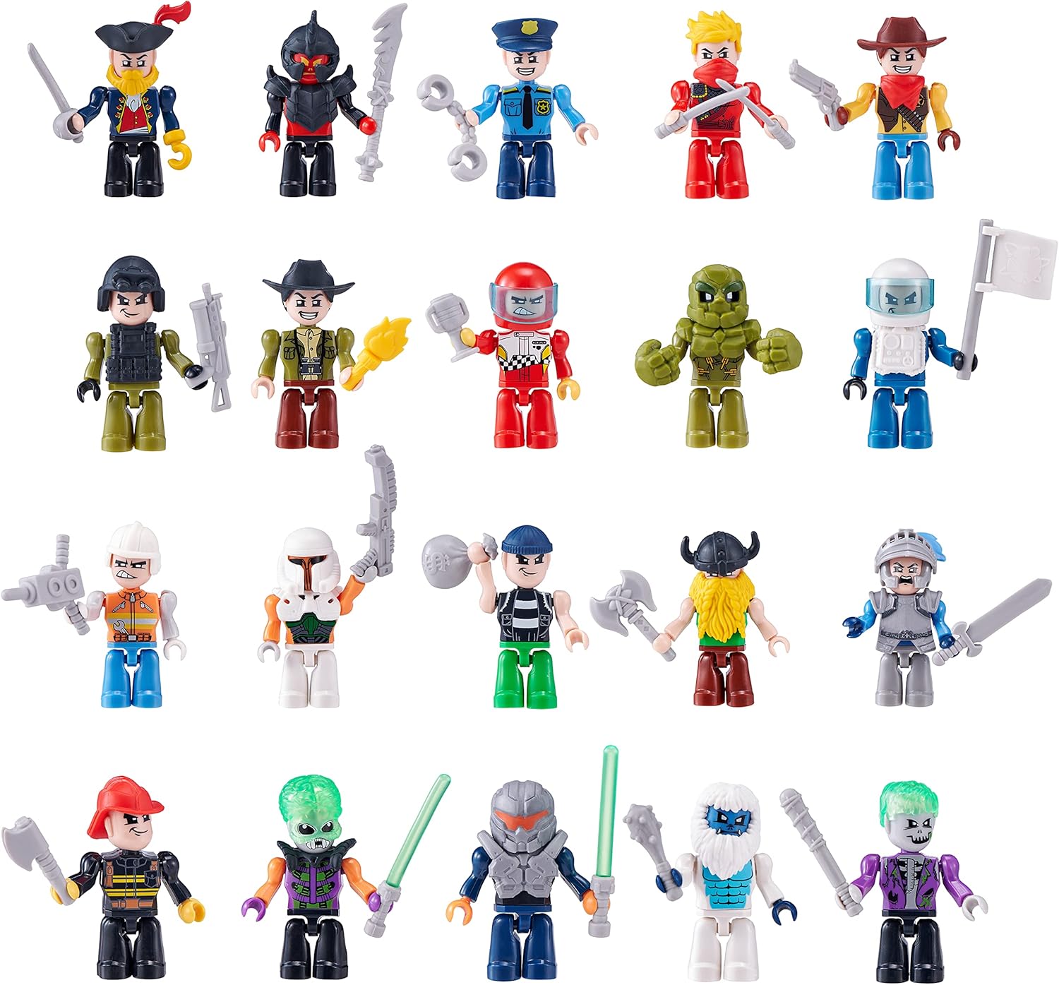 ZURU MAX Build More Mini Figure Set - 15-Piece Building Figures for Creative Play 5