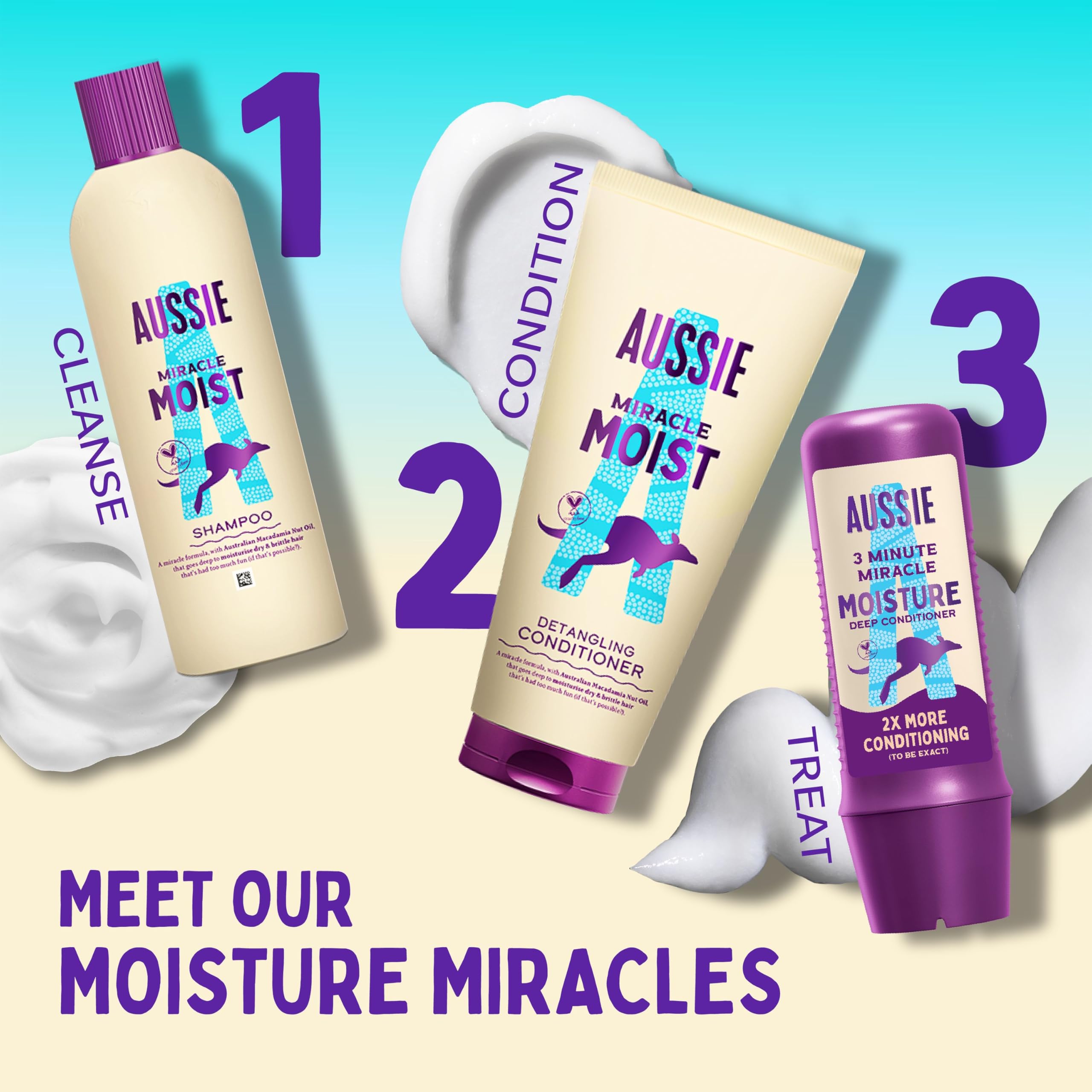 Aussie Miracle Moist Shampoo - Moisturizing Formula with Macadamia Nut Oil (1L) 6