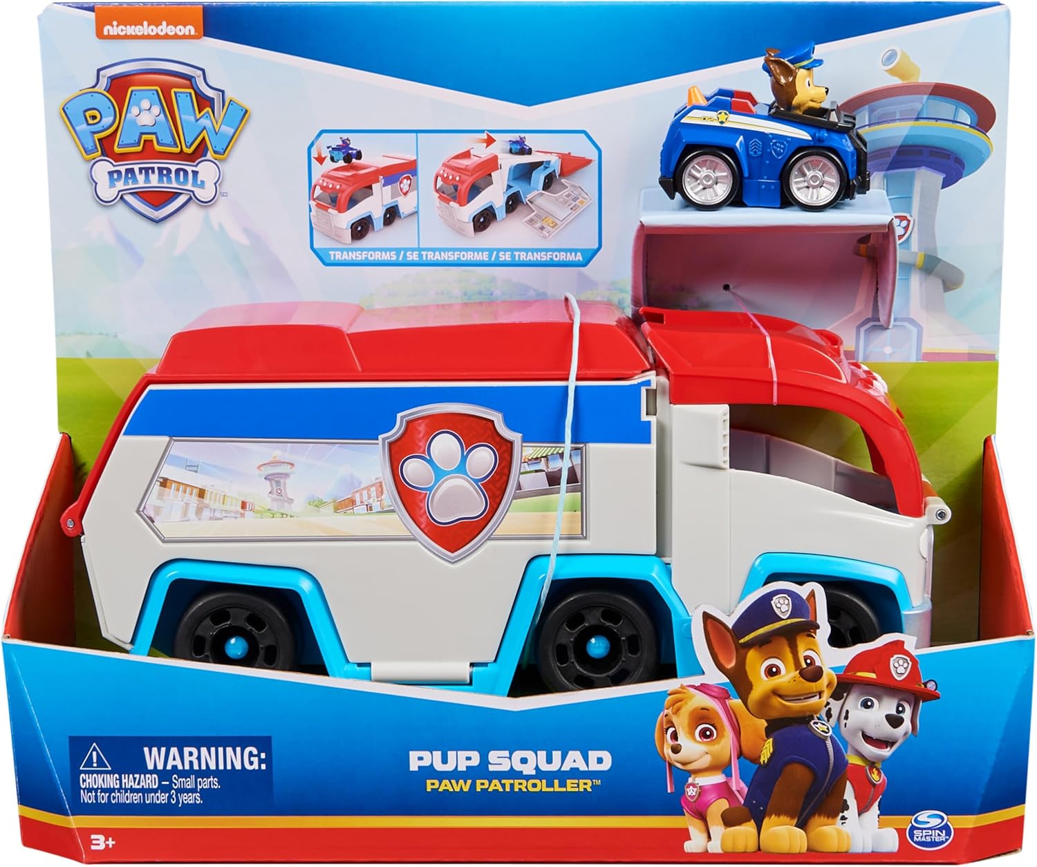 Paw Patrol: Pup Squad Patroller Team Vehicle with Chase - Transforming Toy Lorry Playset 6