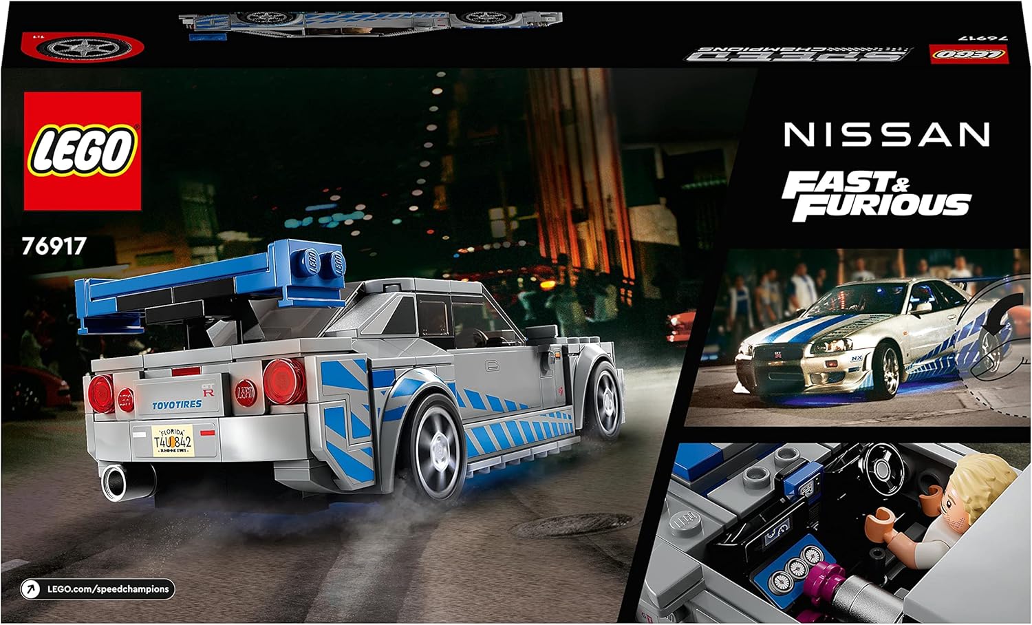 LEGO Speed Champions Nissan Skyline GT-R (R34) Race Car - 319-Piece Building Set for Ages 9+ 11