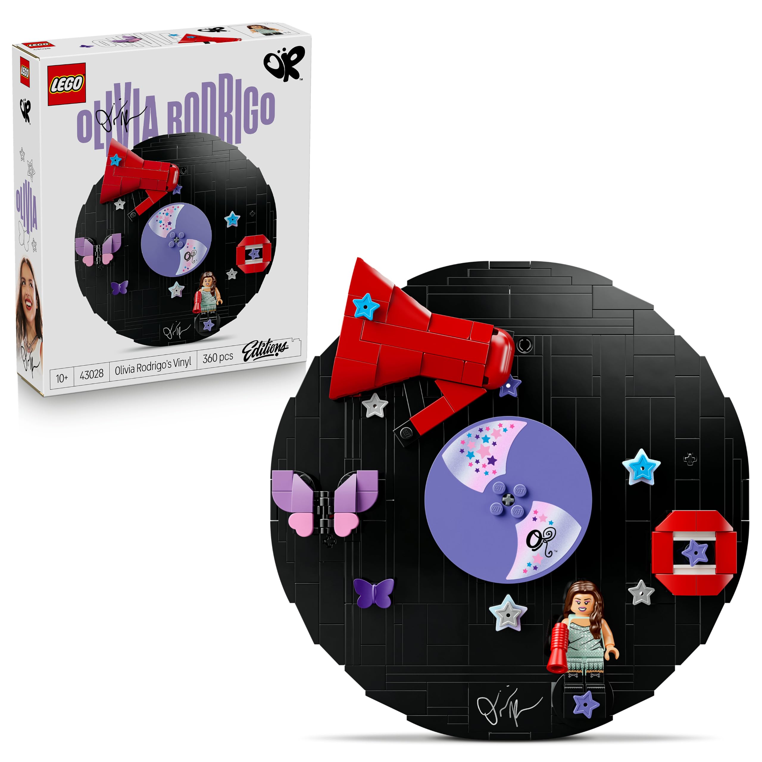 LEGO Editions Olivia Rodrigo's Vinyl Building Set - Music Decor for Ages 10+