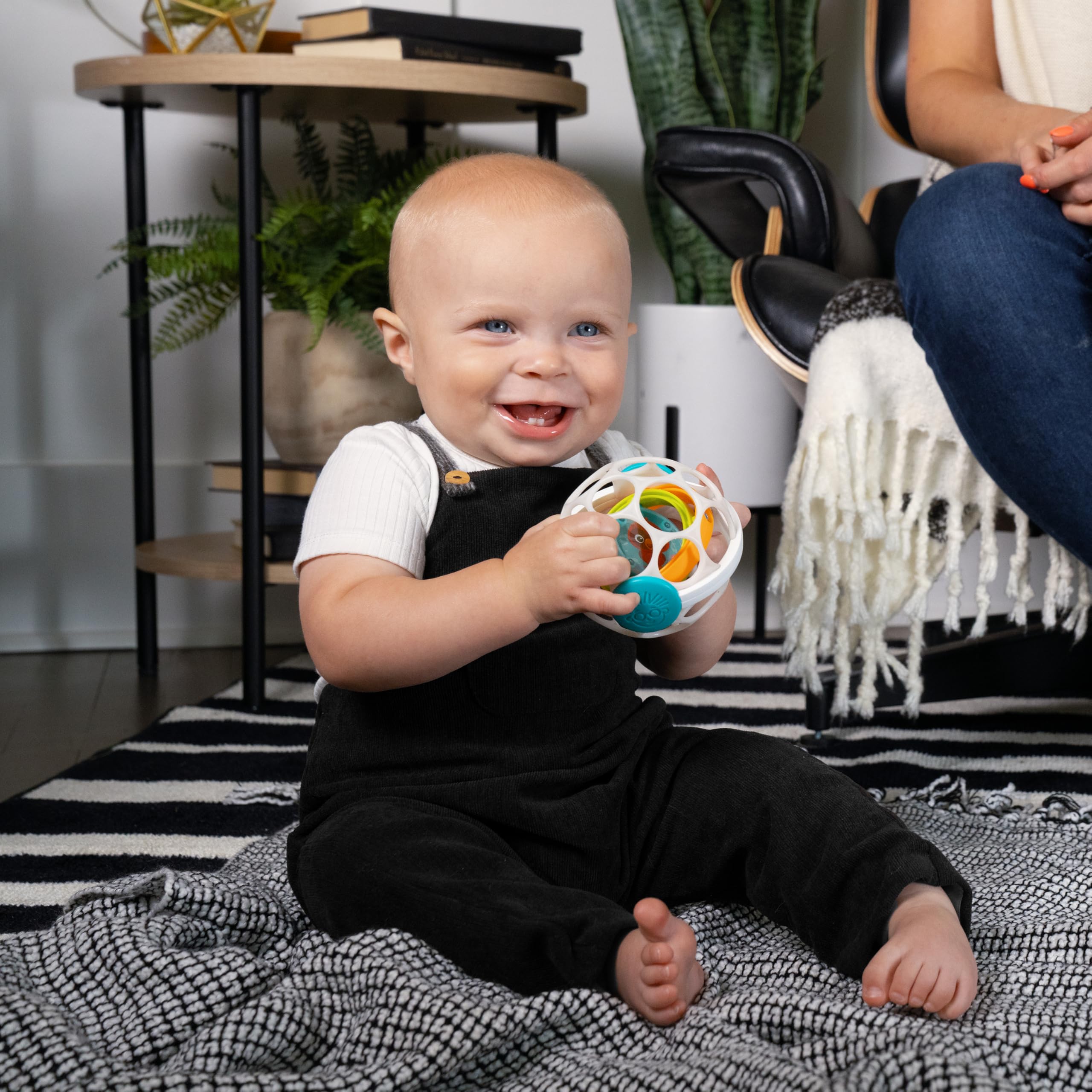 Baby Einstein Grip & Spin Oball Rattle Toy - BPA Free, Easy Grasp, 0+ Months
