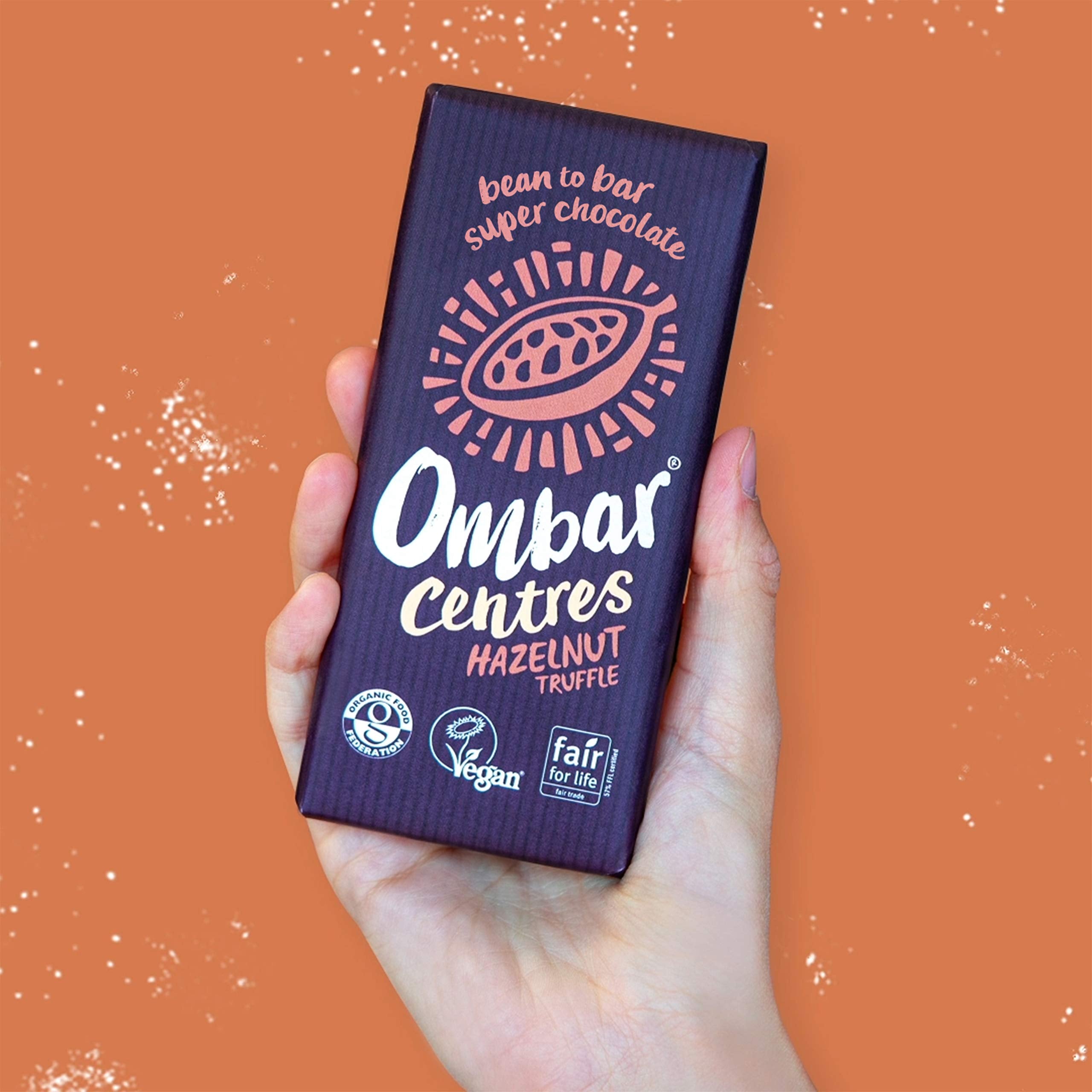 Ombar Centres Hazelnut Truffle Vegan Chocolate Bar - Organic, Fair Trade, Dairy & Gluten Free, 70g 5