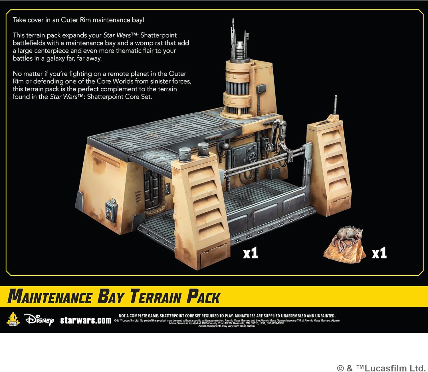 Atomic Mass Games Star Wars Shatterpoint Maintenance Bay Terrain Pack