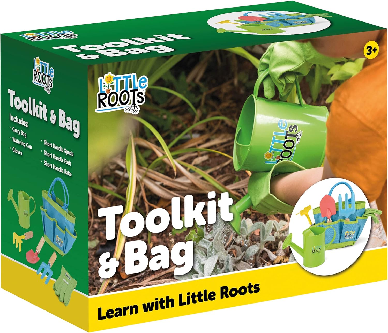 Little Roots Kids Gardening Tool Kit Bag - BGG1653, Toy Tool Set for Children Ages 3+ 6