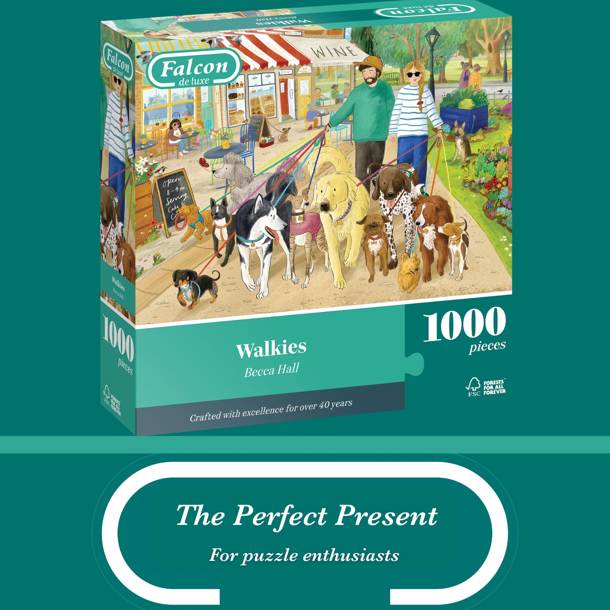 Falcon Walkies 1000 Piece Jigsaw Puzzle for Adults | Illustrated by Becca Hall 2