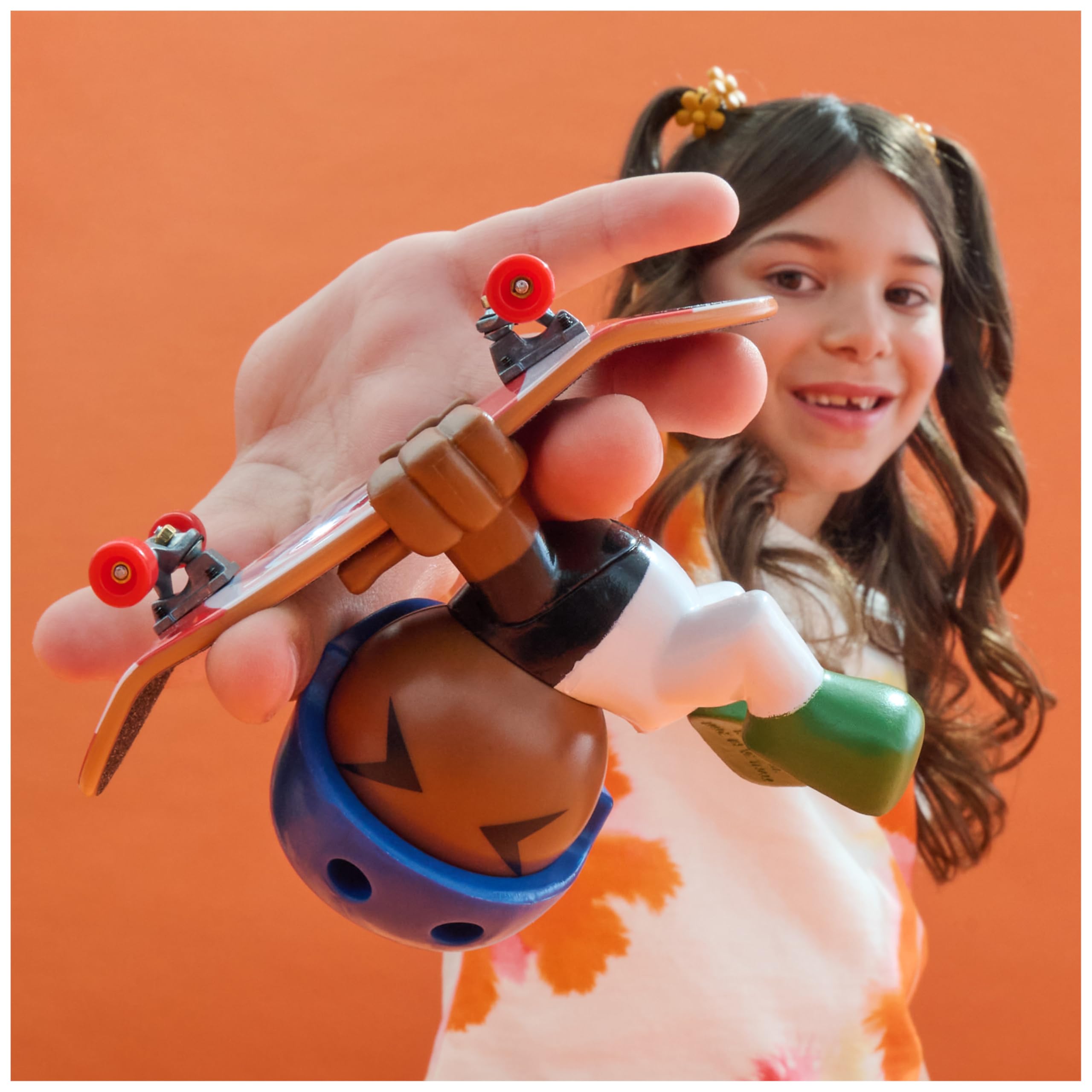 Tech Deck Sk8 Crew Fingerboard with Assistive Figure - Collectible Skateboard Toy for Kids 5+ 8