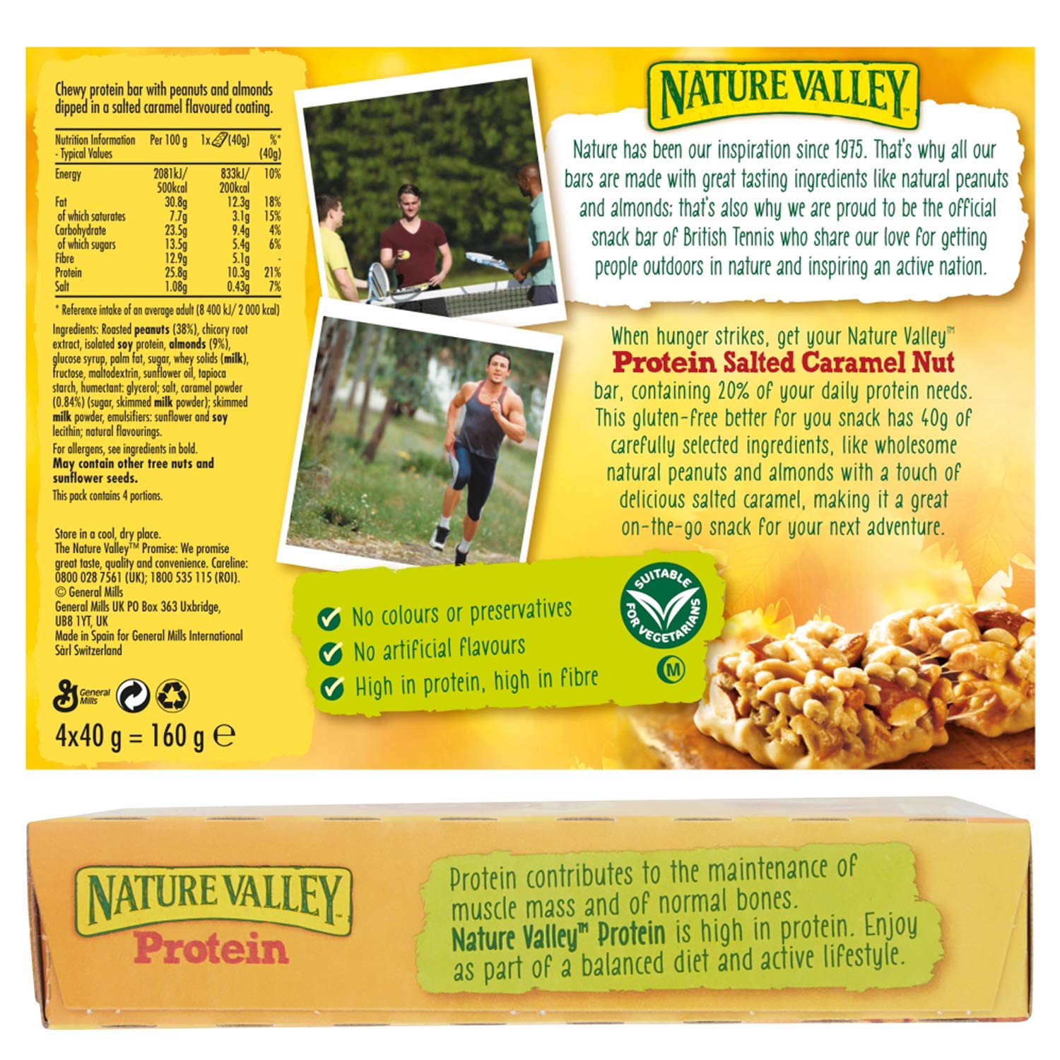 Nature Valley Protein-Müsliriegel mit gesalzenen Karamell-Nüssen, glutenfrei, 12 x 40 g 6