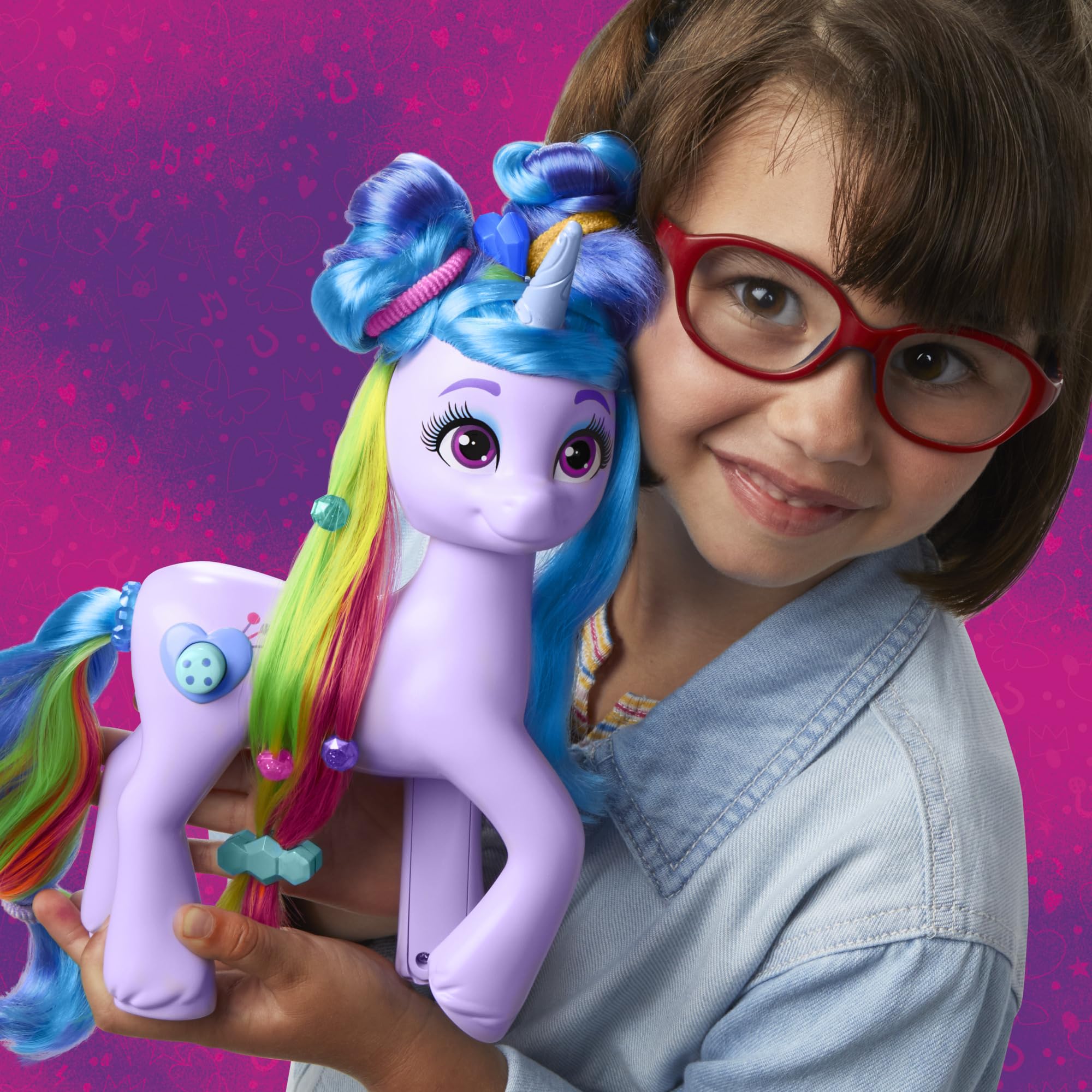 My Little Pony: Tell Your Tale Rainbow Styles Izzy Moonbow Unicorn Toy - Interactive Figure with 17 Accessories, Ages 4+ 4