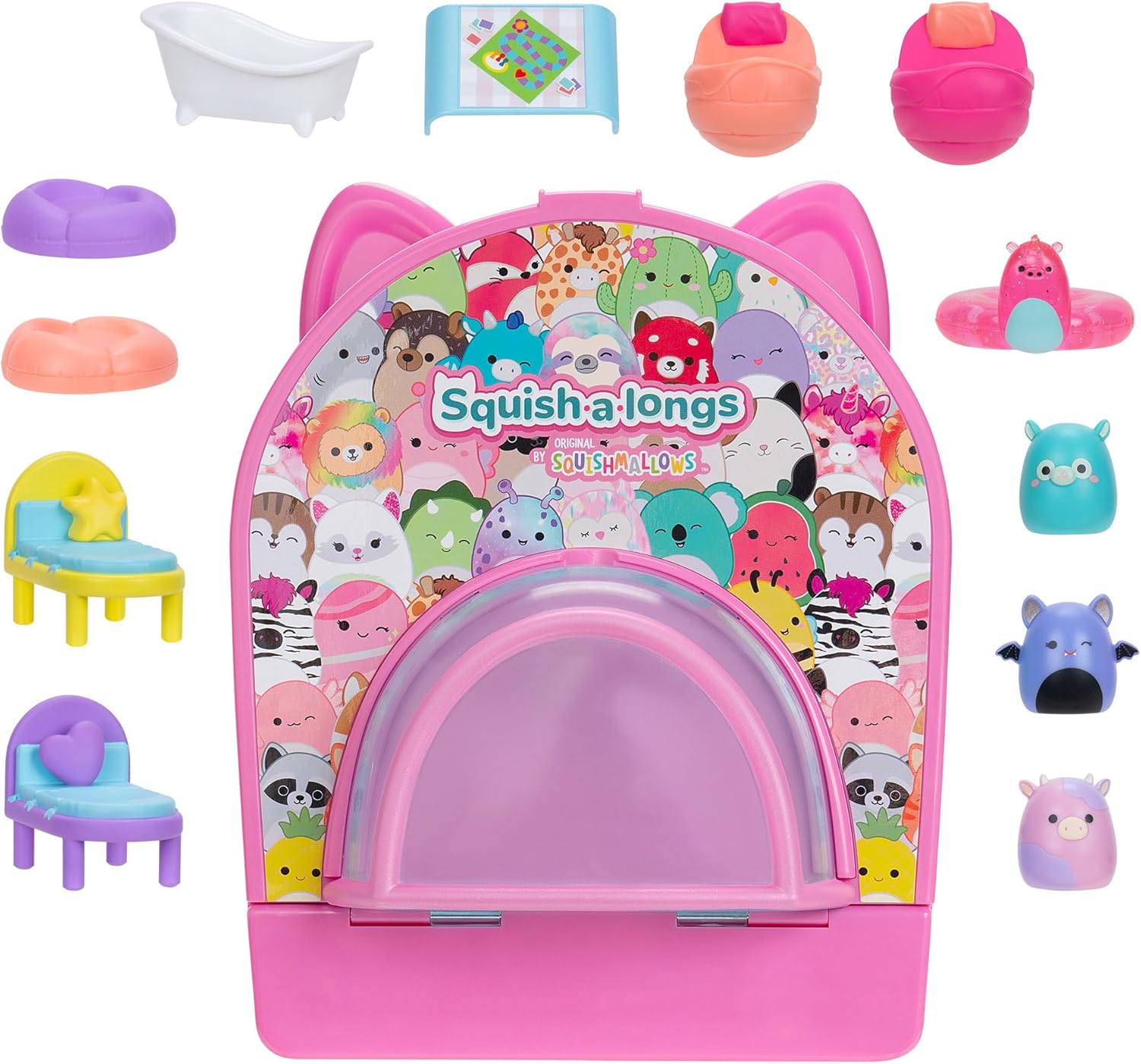 Squishmallows Mini-Squish Party Pack On-the-Go Playset Backpack - Series 1