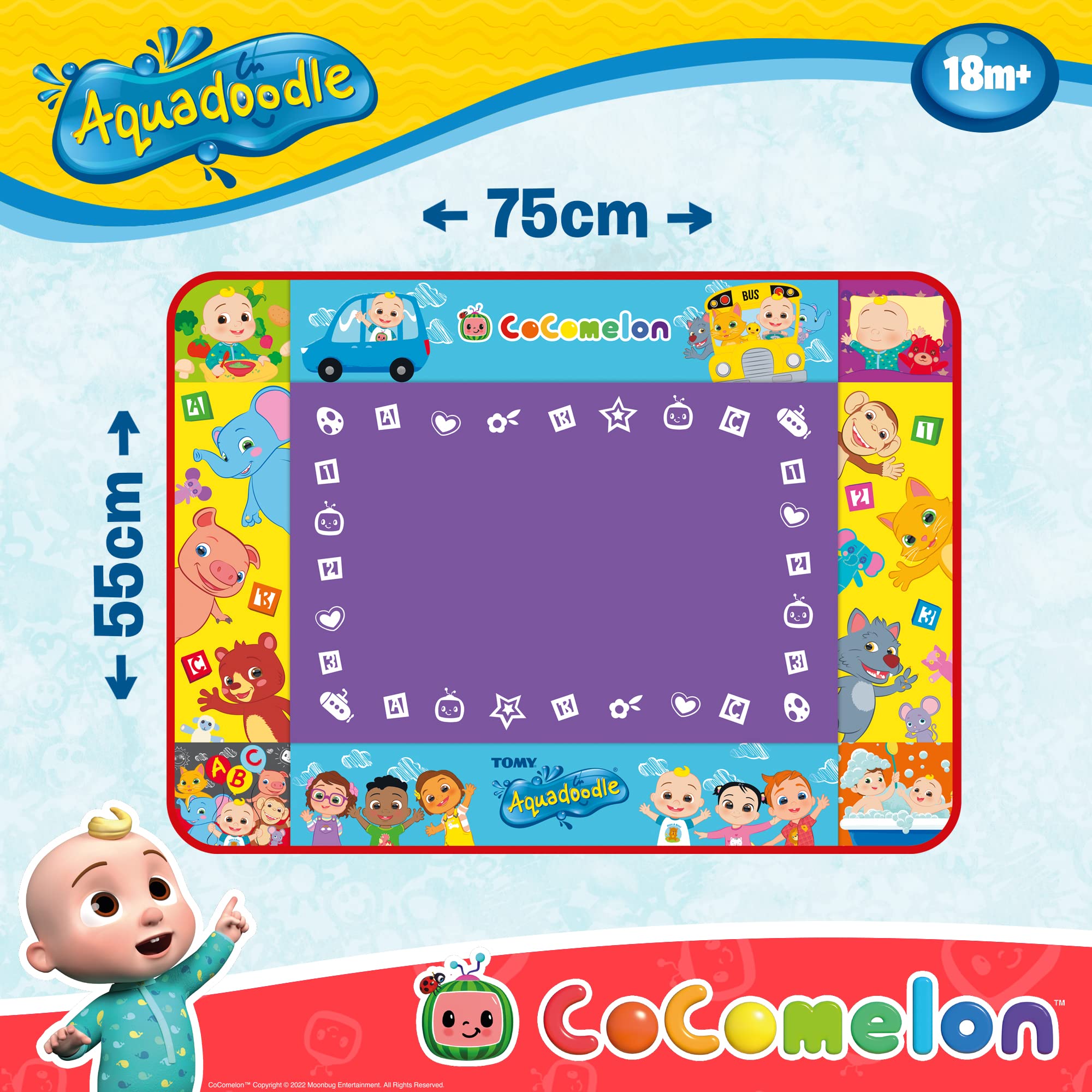 Aquadoodle Cocomelon Doodle Mat - Mess-Free Water Drawing Toy for Toddlers 18m+ 9