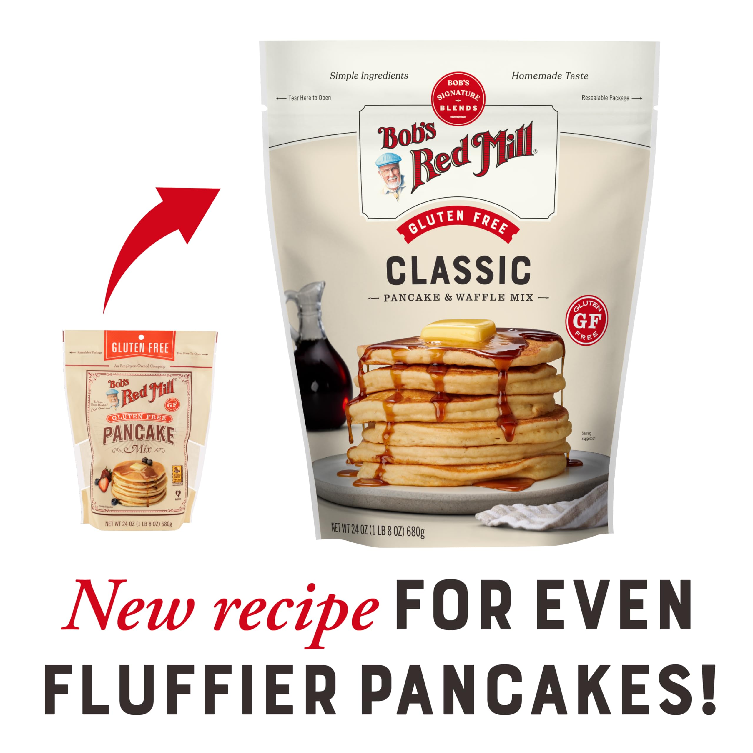 Bob's Red Mill Gluten Free Pancake Mix, More than 50% Whole Grain, 680g 5