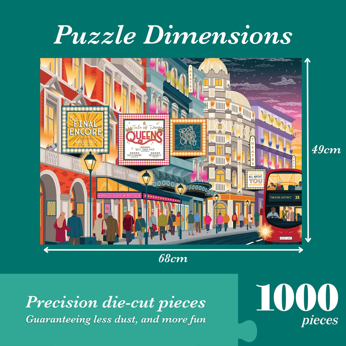 Falcon Night at the Theatre - 1000 Piece Jigsaw Puzzle | Adults | 68 x 49 cm