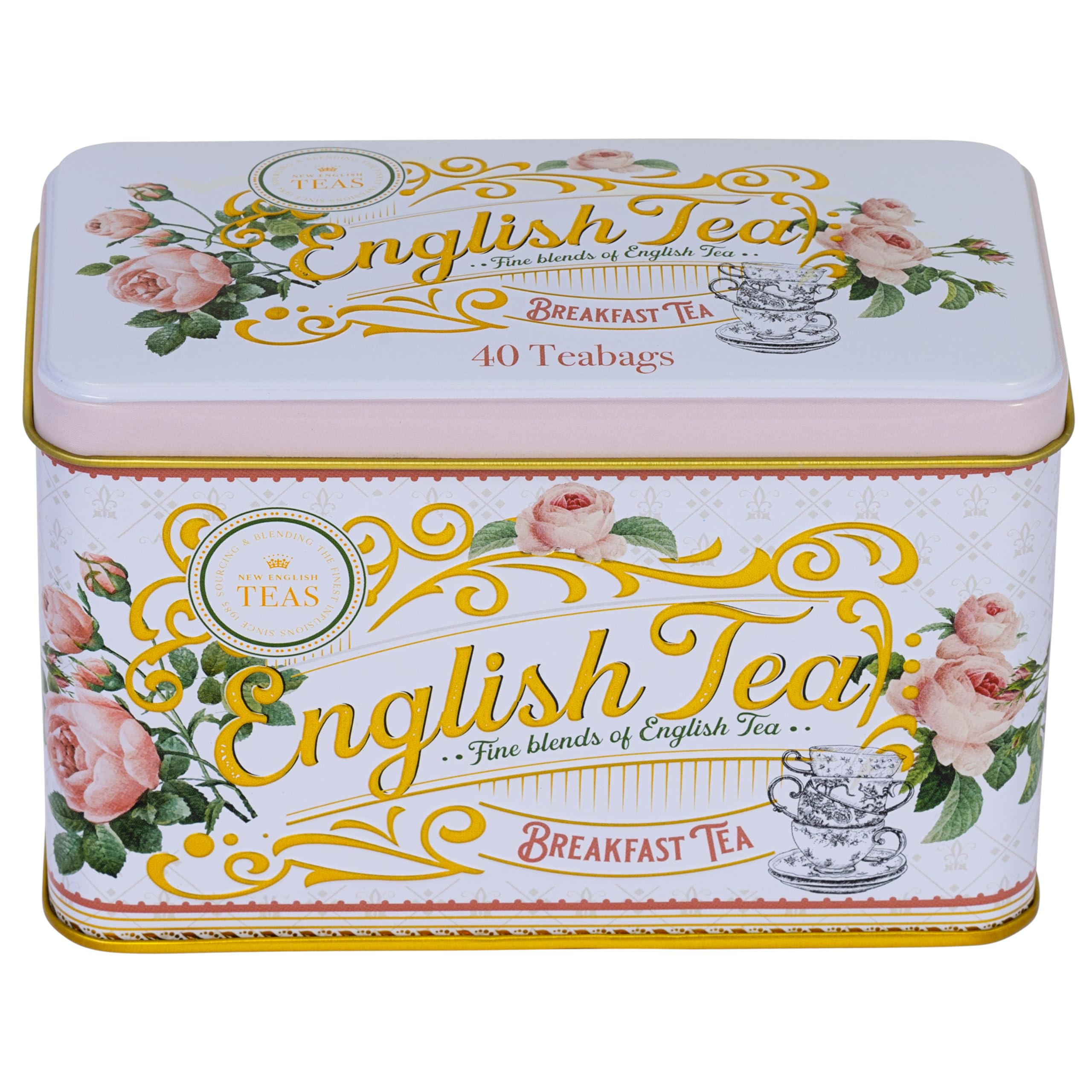 New English Teas - English Rose Tea Tin with 40 English Breakfast Teabags 3