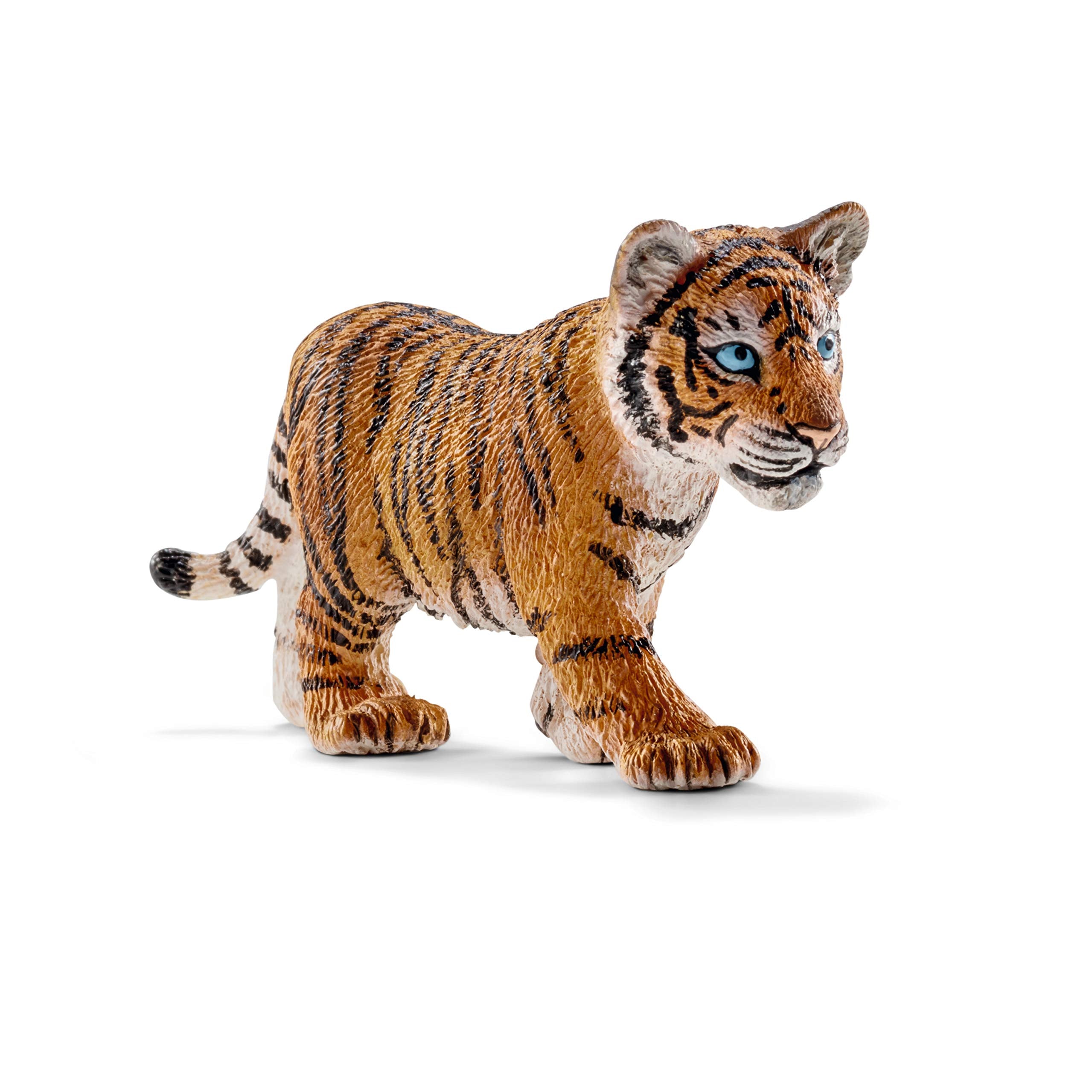 SCHLEICH Tiger Cub Figurine - Hand-Painted Wildlife Animal Toy for Kids