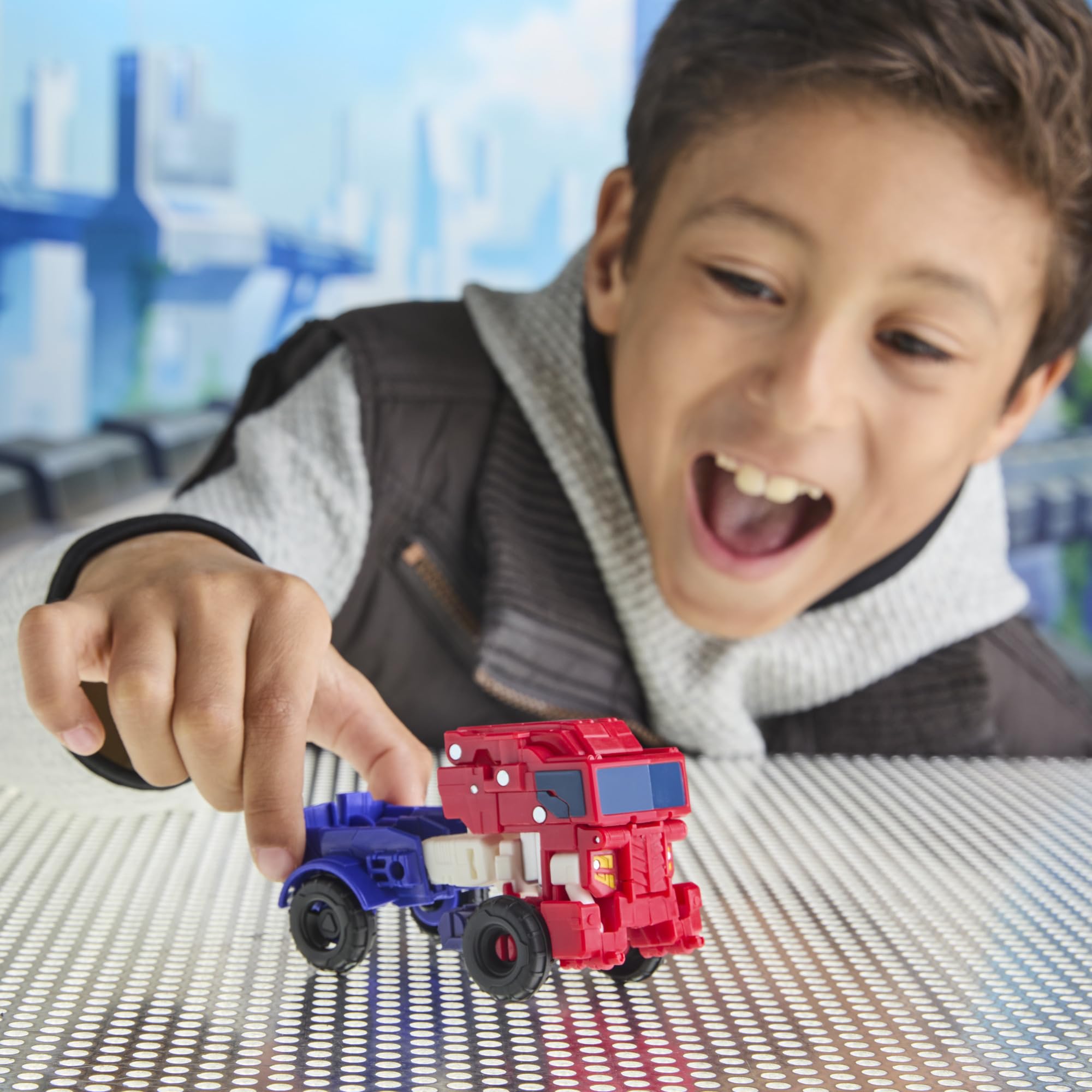 Transformers Optimus Prime Cyber Changers Action Figure | 4-Step Conversion | 10cm 5