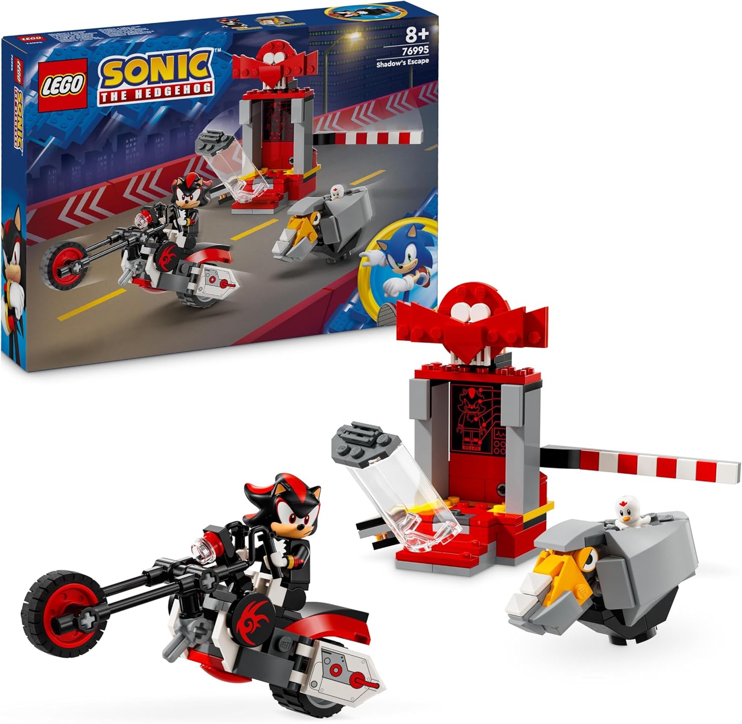 LEGO Sonic the Hedgehog Shadow the Hedgehog Escape Motorbike Playset - Building Set for Kids 8+