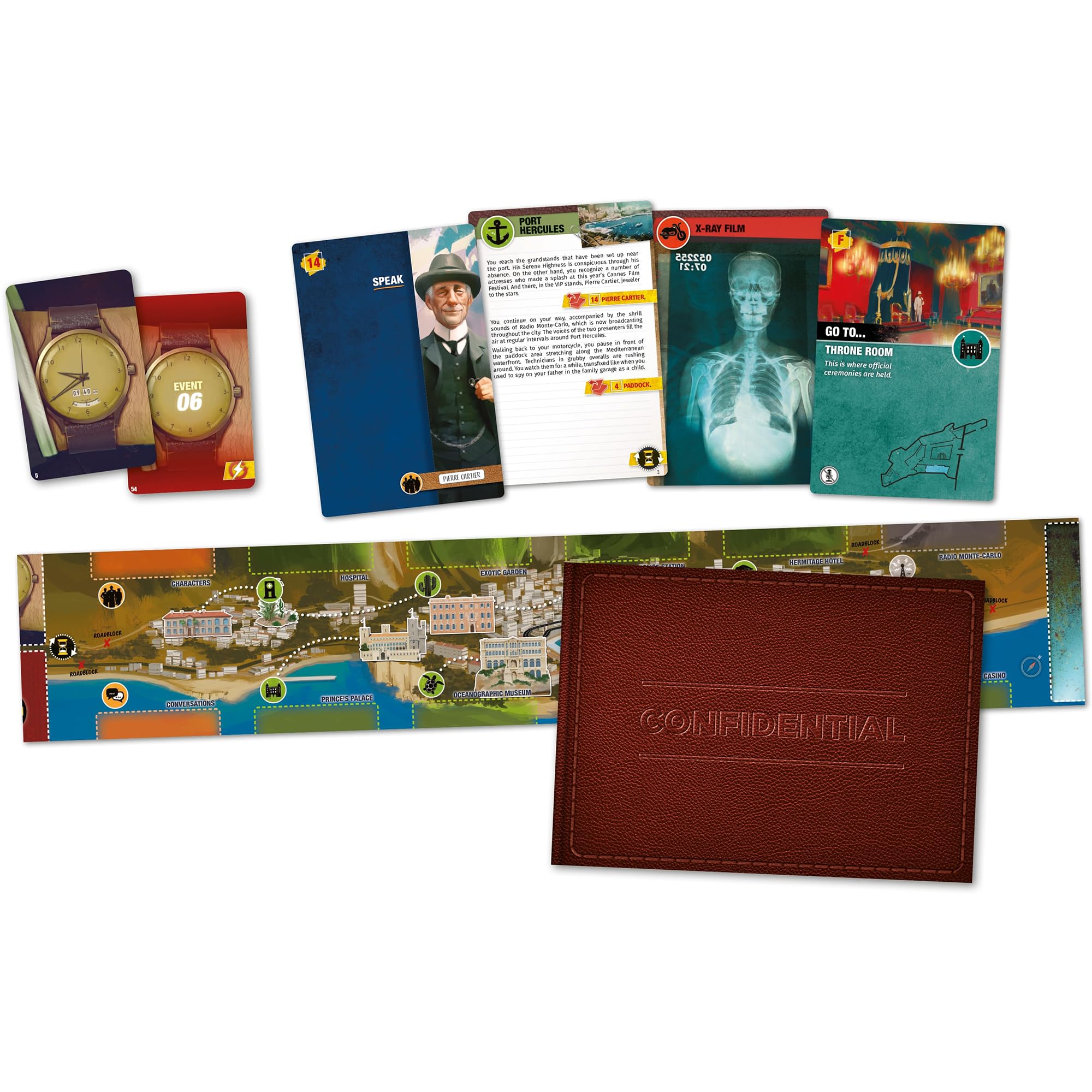 Iello Guilty: Monaco 1955 Kooperatives Deduktions-Brettspiel 3