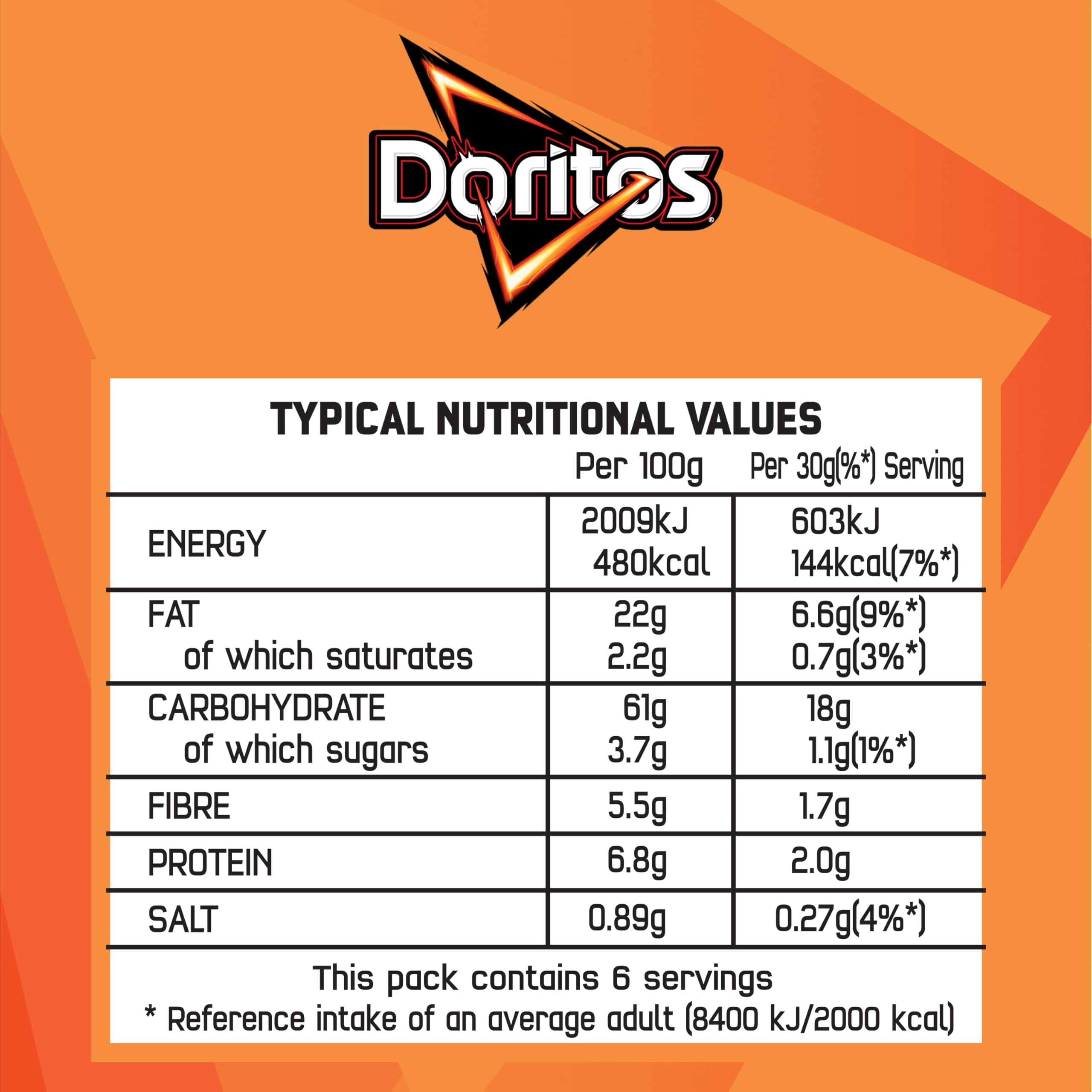 Doritos Tangy Cheese Tortilla Chips - Suitable for Vegetarians | 180g Bag
