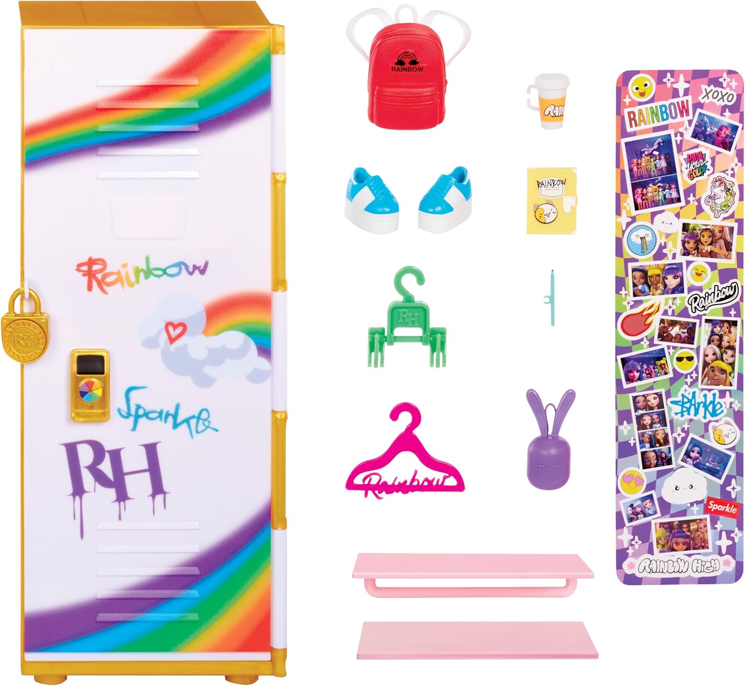 Rainbow High Design & Style Locker Playset - Fashion Doll School Locker with Accessories 5