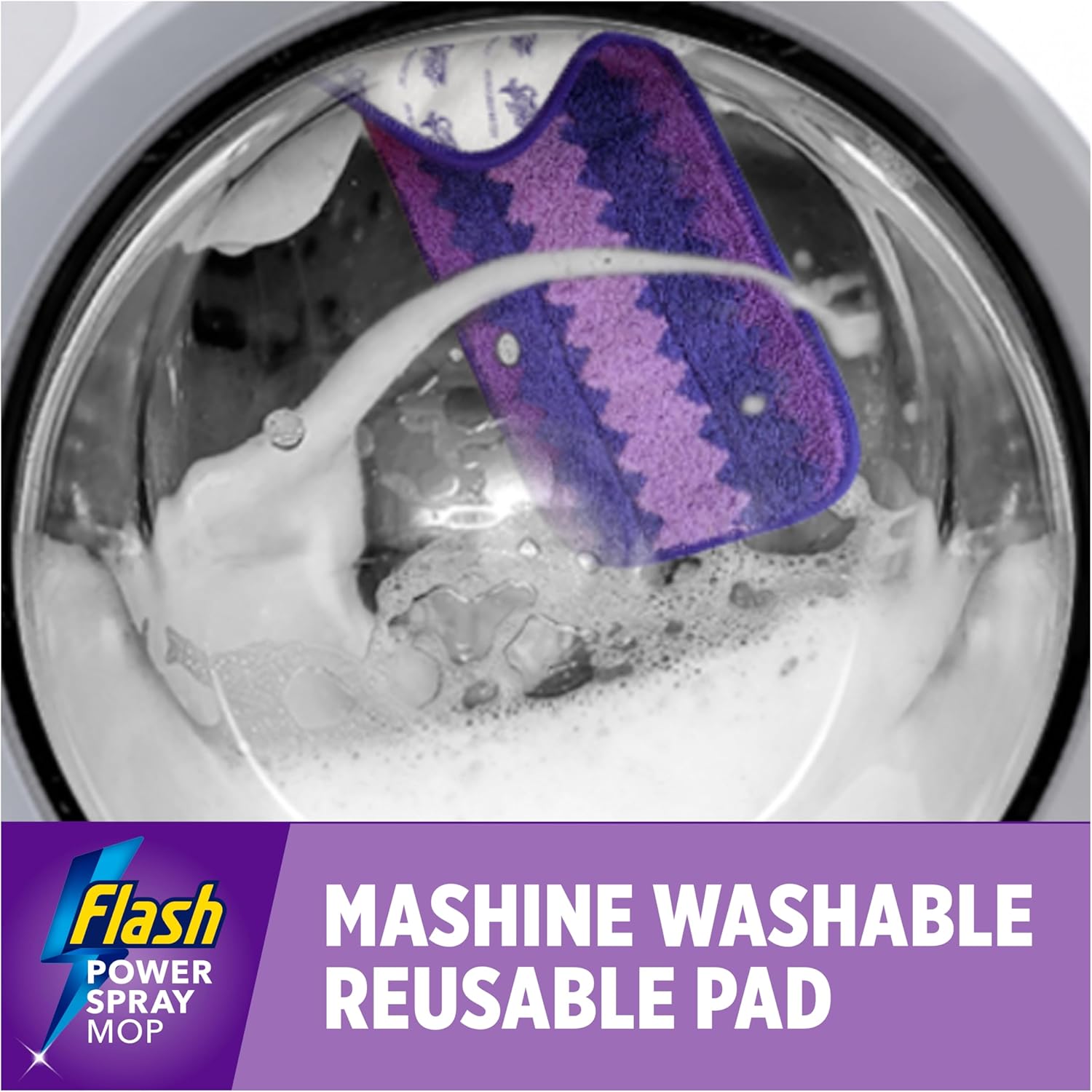 Flash Powermop Bodenreiniger-Starter-Set – Sprühmopp mit waschbarem Mikrofaser-Pad 4
