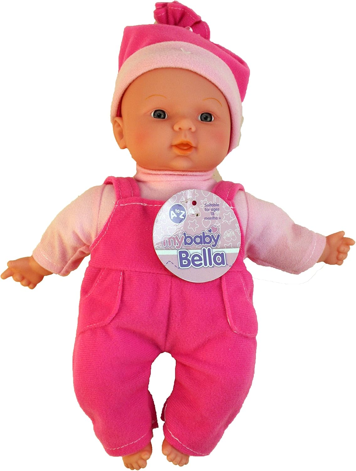 A to Z My Baby Bella Doll - 30cm Soft Fiber-Filled Toddler Doll for Ages 18 Months+