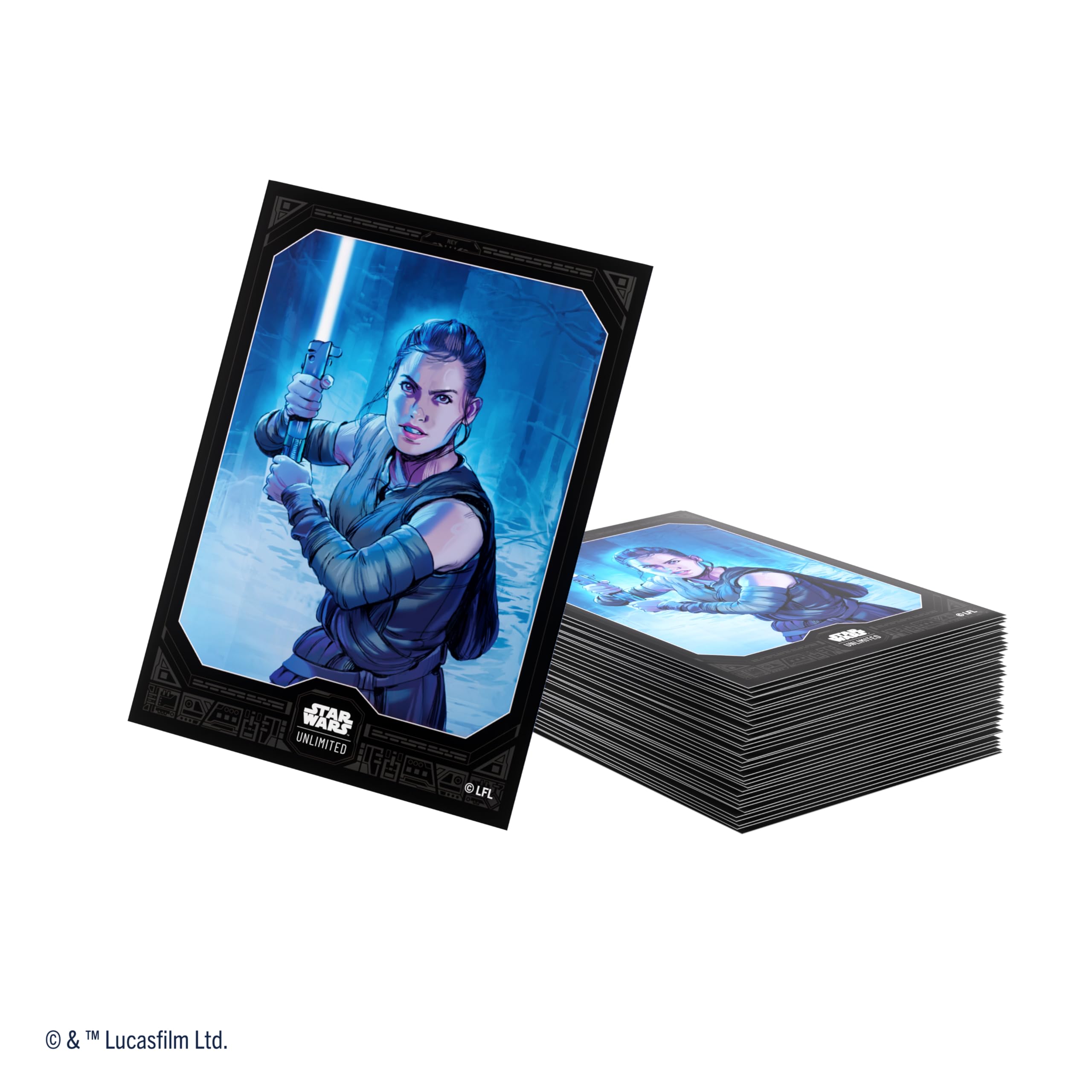 Gamegenic Star Wars Unlimited Rey Art Sleeves - Pack of 60 + 1 Clear Sleeve for TCG LCG Games 3