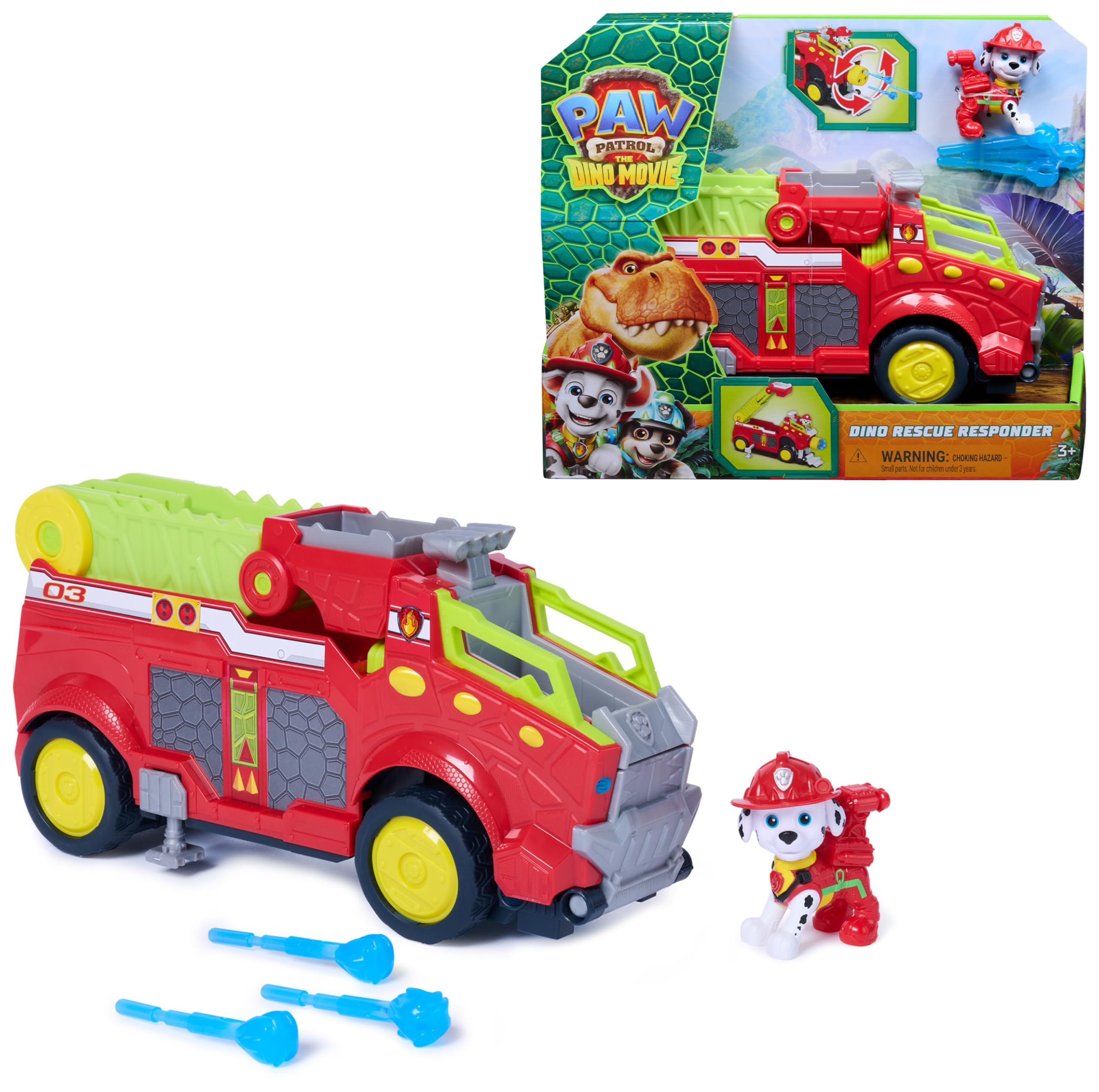 Paw Patrol Dino Rescue Responder Playset - Over 25.4 cm Long, Ages 3+