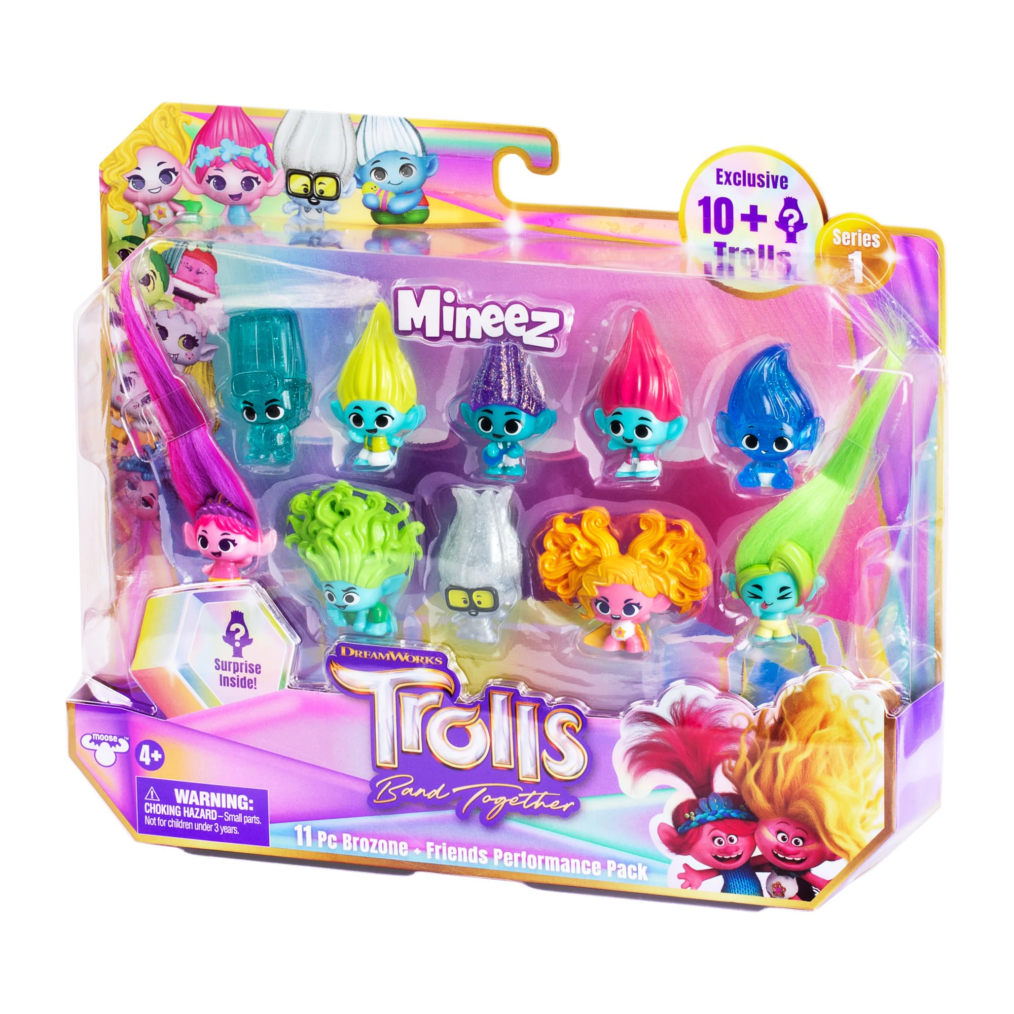 Trolls Mineez Serie 1 – Band Together Brozone Performance 11er-Pack Sammelfiguren 10