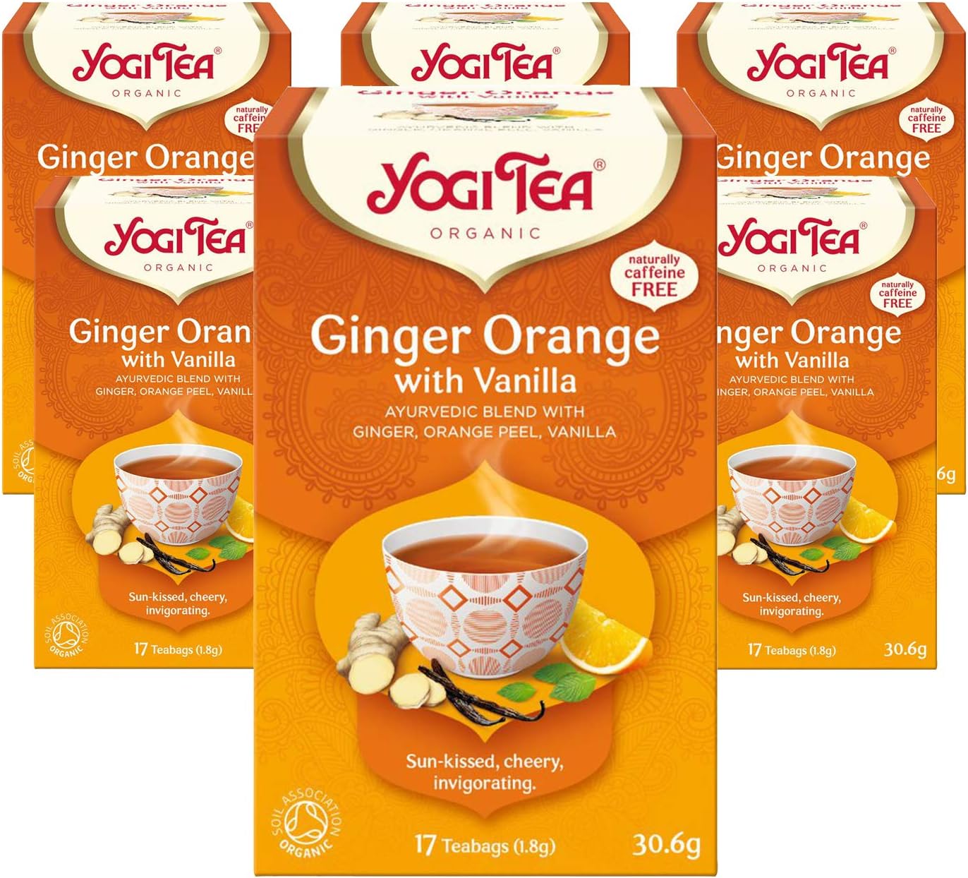 Yogi Tea - Ginger Orange with Vanilla Organic Herbal Tea, Caffeine Free, 102 Tea Bags 1