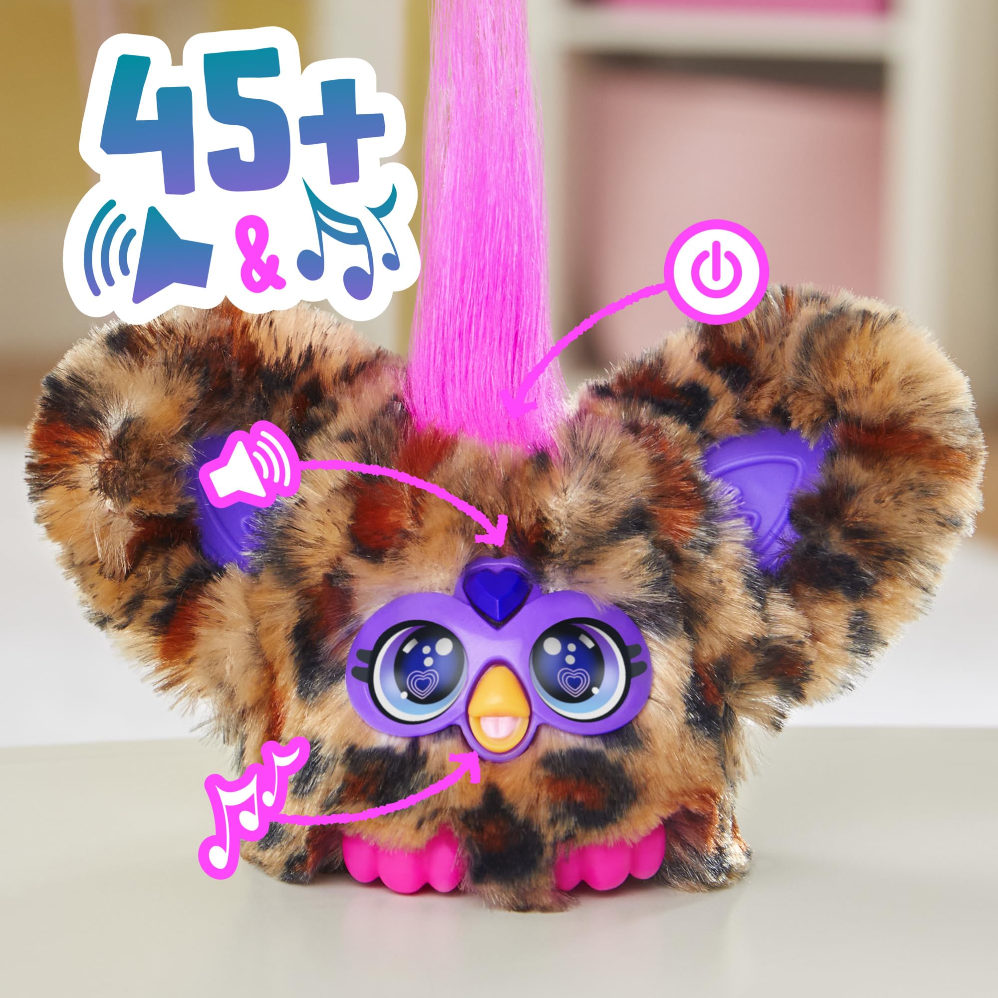 Furby Furblets Series 4 - Chee-Chee Cheetah Mini Electronic Plush Toy - Ages 6+ 5